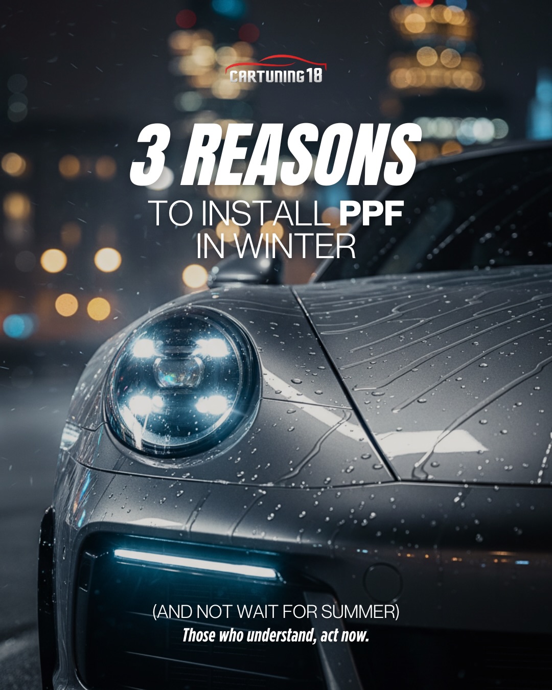 ✨ While Others Wait For Summer, True Car Enthusiasts Act In Winter.
Because a premium car deserves premium protection.
British winter tests everything — the paint, the finish, the resale value.
PPF isn’t just protection. It’s an investment.
Swipe to discover how Paint Protection Film keeps your car looking showroom-fresh all year round — especially when winter tries to destroy everything.
At CarTuning18, we apply next-generation polyurethane films with professional precision and flawless finishing.
Because your car deserves the best.
📍 Cricklewood, London
🛡️ Full Body PPF • Partial PPF • Headlights PPF
Send us a DM for a free consultation.