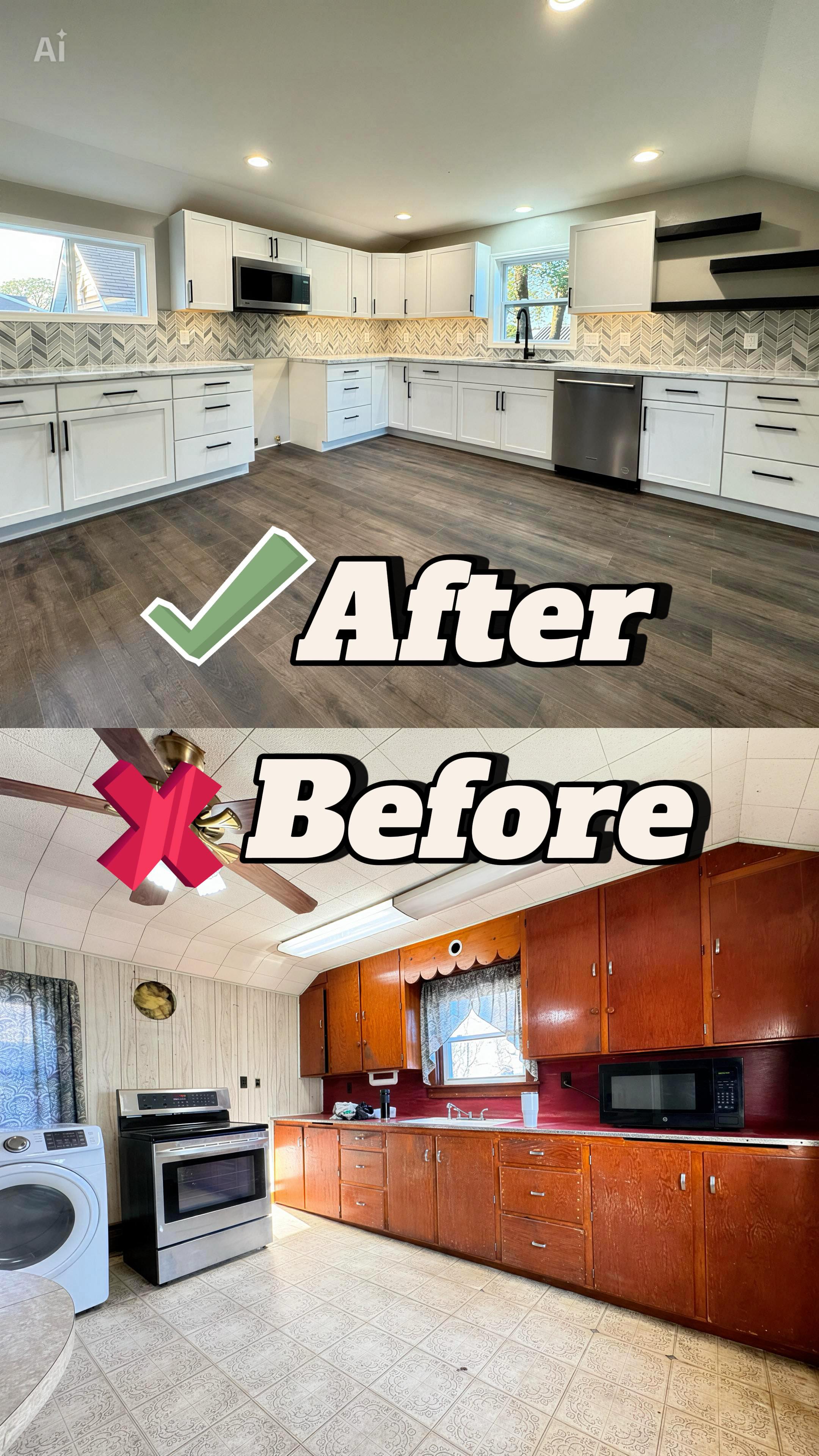 This wasn’t a renovation — it was a full rebuild.
We tore everything down, corrected structural issues, redesigned the layout, and turned this space into a luxury kitchen.
Would you live in a kitchen like this? 👇
#kitchenremodel #homeremodel #renovation #beforeafter #constructionlife #contractorlife #homeimprovement #houseflip #luxurykitchen #luxuryremodel #customkitchen #kitchentransformation #iowacontractor #dewittiowa #quadcities #shorts #reels #tiktok #fyp