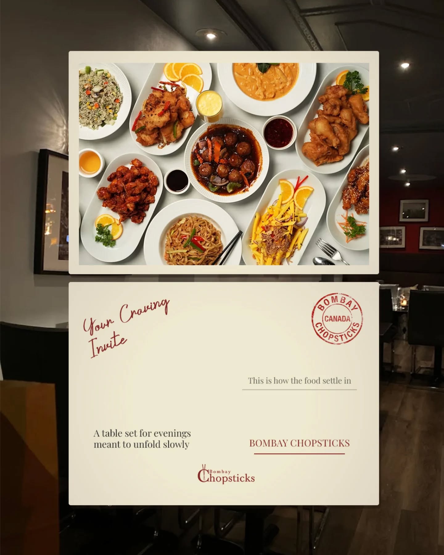 A table that speaks before the first bite.
Classic Hakka flavours, bold sauces, comforting mains, and plates meant to be shared slowly. This is how evenings unfold at Bombay Chopsticks. From starters to mains, every dish finds its place, every craving finds its answer.
.
.
.
#BombayChopsticks #canada #chinesefood #mississaugarestaurant #food