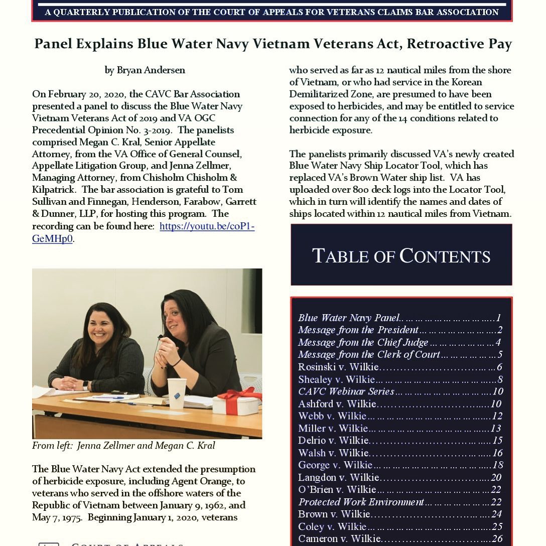 We hope you enjoy this year’s first volume of the Veterans Law Journal.
http://cavcbar.net/2020/04/04/veterans-law-journal-volume-i-2020/