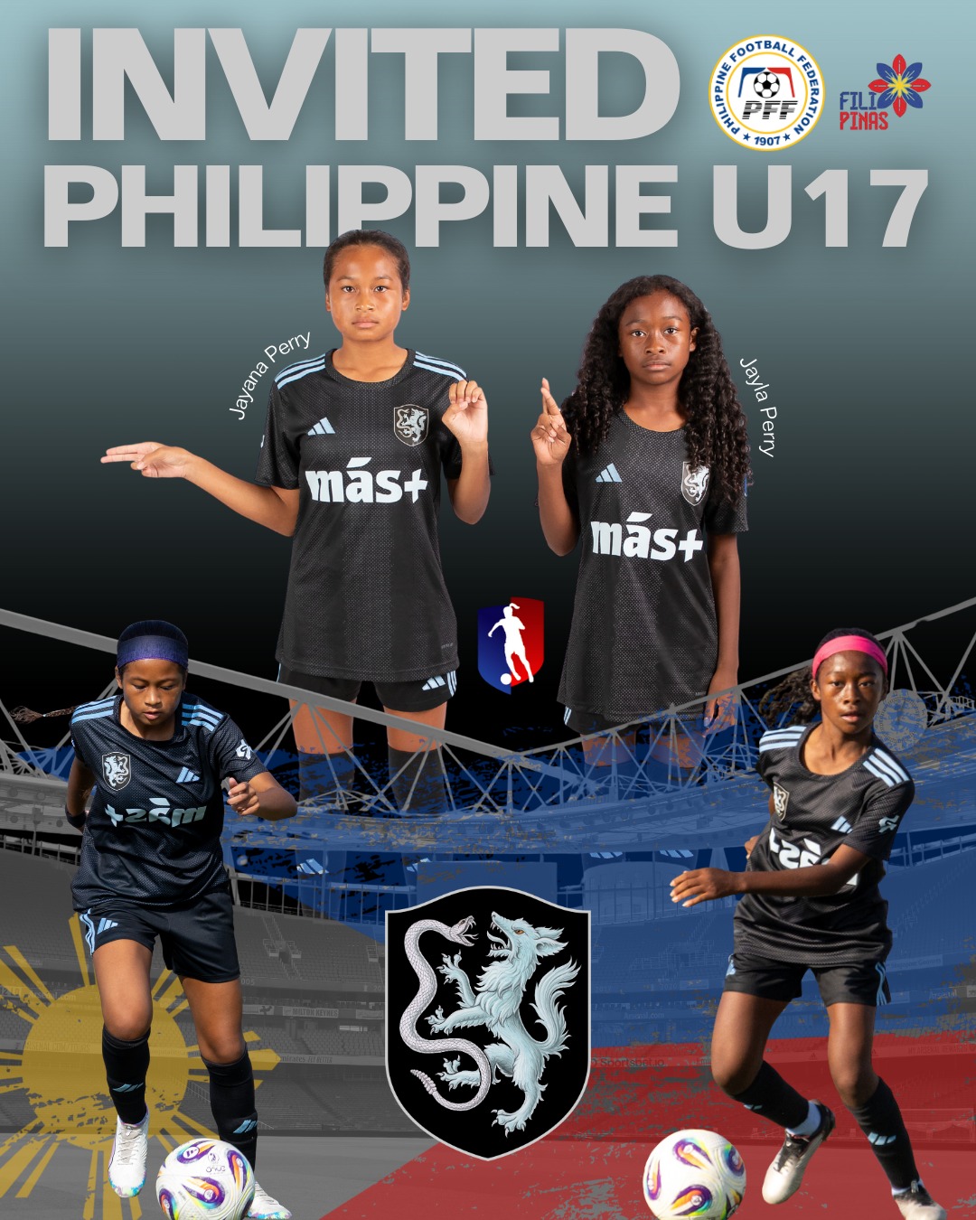 From Atlético Dallas to the international stage 🌍⚽️
U14GA players Jayana & Jayla, from Coach Tareyn’s team, have earned invitations to the Philippines U17 Women’s National Team Talent ID Camp 🇵🇭.
As dual passport holders (USA/Philippines), the sisters have already built an impressive international resume. They’ve competed overseas with Makati FC, one of the Philippines’ top and oldest clubs, taking part in an exhibition tour in England where they faced elite competition including Arsenal, Manchester United, Brighton, Leicester City, and Cray Wanderers. Those performances helped place them on the radar of the Philippine Football Federation, who requested footage as part of their global talent identification process.
The Philippines U17 WNT recently won their group in Saudi Arabia and has qualified for the U17 Asian Cup in China, with this Talent ID Camp focused on identifying Filipina players eligible for the pathway to the senior national team. 🏆
Athletic talent clearly runs in the family! Their brothers Jayven and Jayston also play at Atlético Dallas and with Makati FC, with more exciting news to come later this year 👀
Proud moment for the girls, their family, and the entire Atlético Family 🩵⚽️