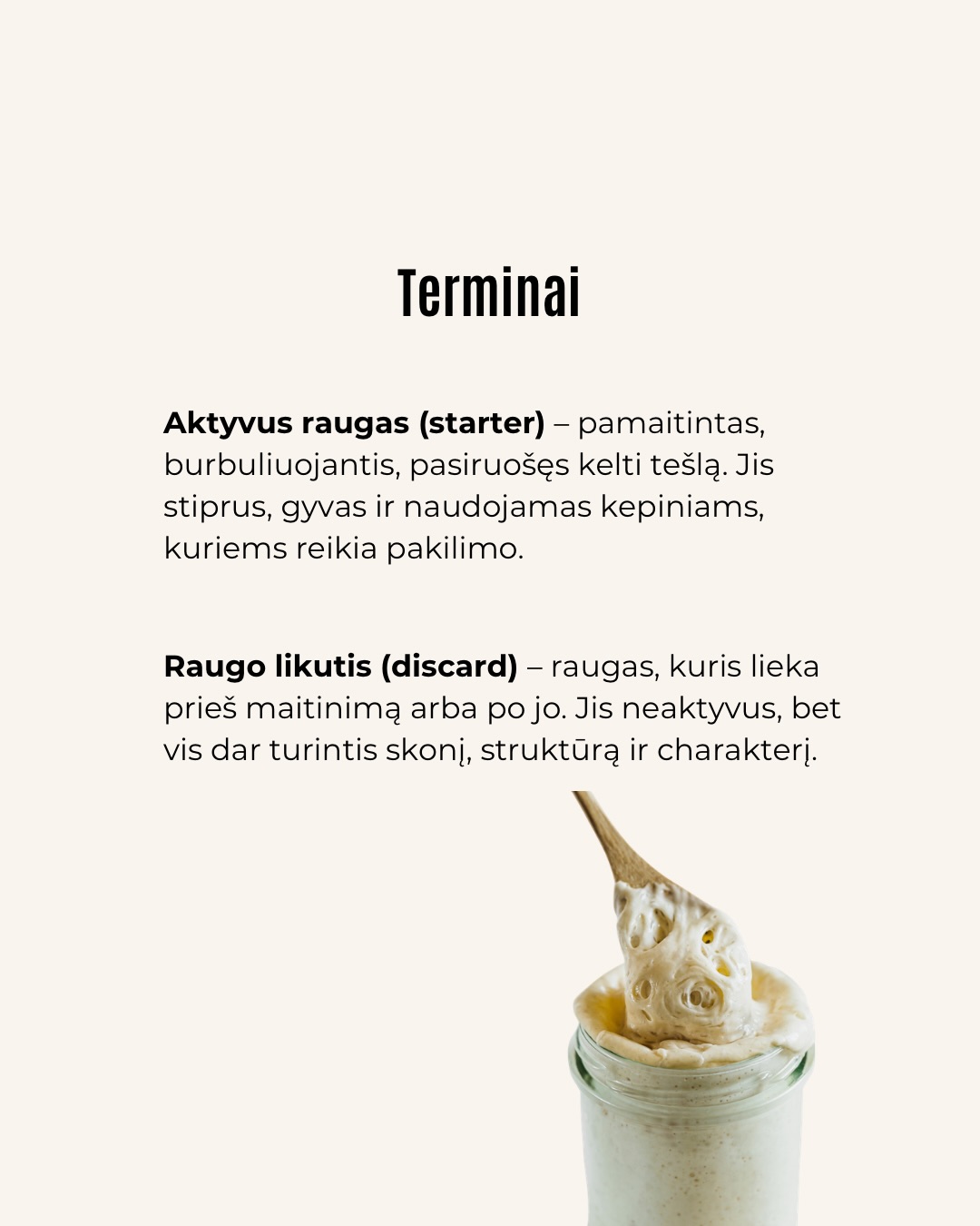 Kai kalbame apie raugo duoną, dažniausiai ieškome aktyvaus, stipraus raugo. Tačiau kiekviename maitinime atsiranda ir kita jo pusė – raugo likutis. Tai nėra klaida, tai kitokia raugo forma.
Daugiau informacijos apie tai, kur tinka raugas, o kur raugo likutis rasite karuselėje.
Kepimas su raugu nėra tik apie vieną receptą. Tai apie procesą, kuriame kiekviena dalis turi savo vietą.
O ką jūs dažniausiai kepate su raugo likučiu?