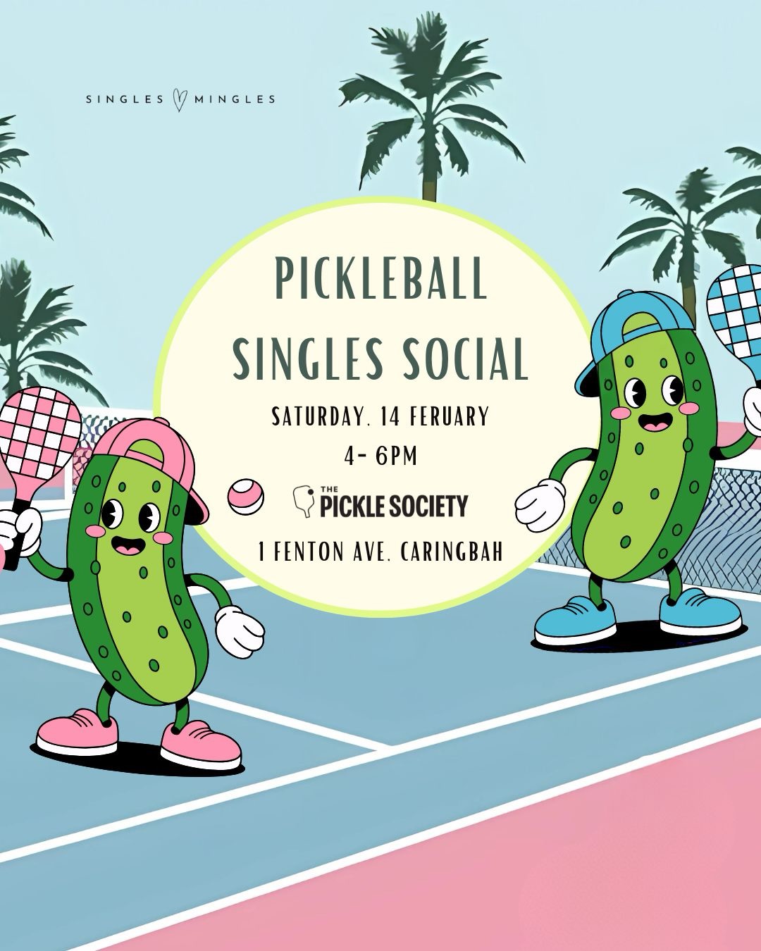 Ditch the usual Valentine's plans and meet a bunch of singles at our Pickleball Singles Social! No skills required! We'll hang out after the games and mingle some more!
#single #pickleball #valentinesday #dating #singlesevents