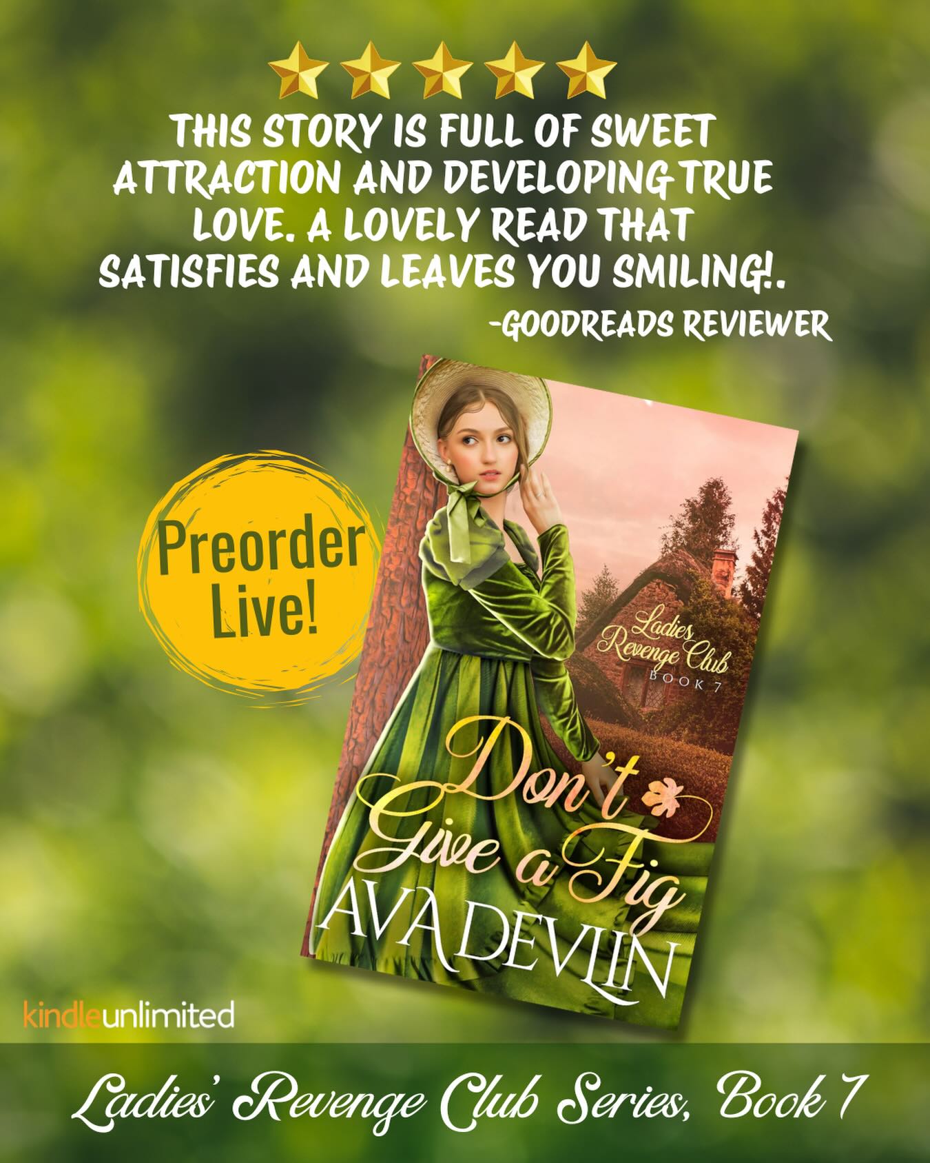 Don’t Give a Fig is the next installment in the Ladies’ Revenge Club series. Comes out in THREE DAYS!
Preorder LIVE!
https://amzn.to/48E6Kw2
Tropes:
Hot Vicar
Ruined Heroine
Mutual Pining
Accidentally Compromised
Married in Haste
Prying Parishioners
Second Chance
Found Family
Slow Burn
Historical Romance
