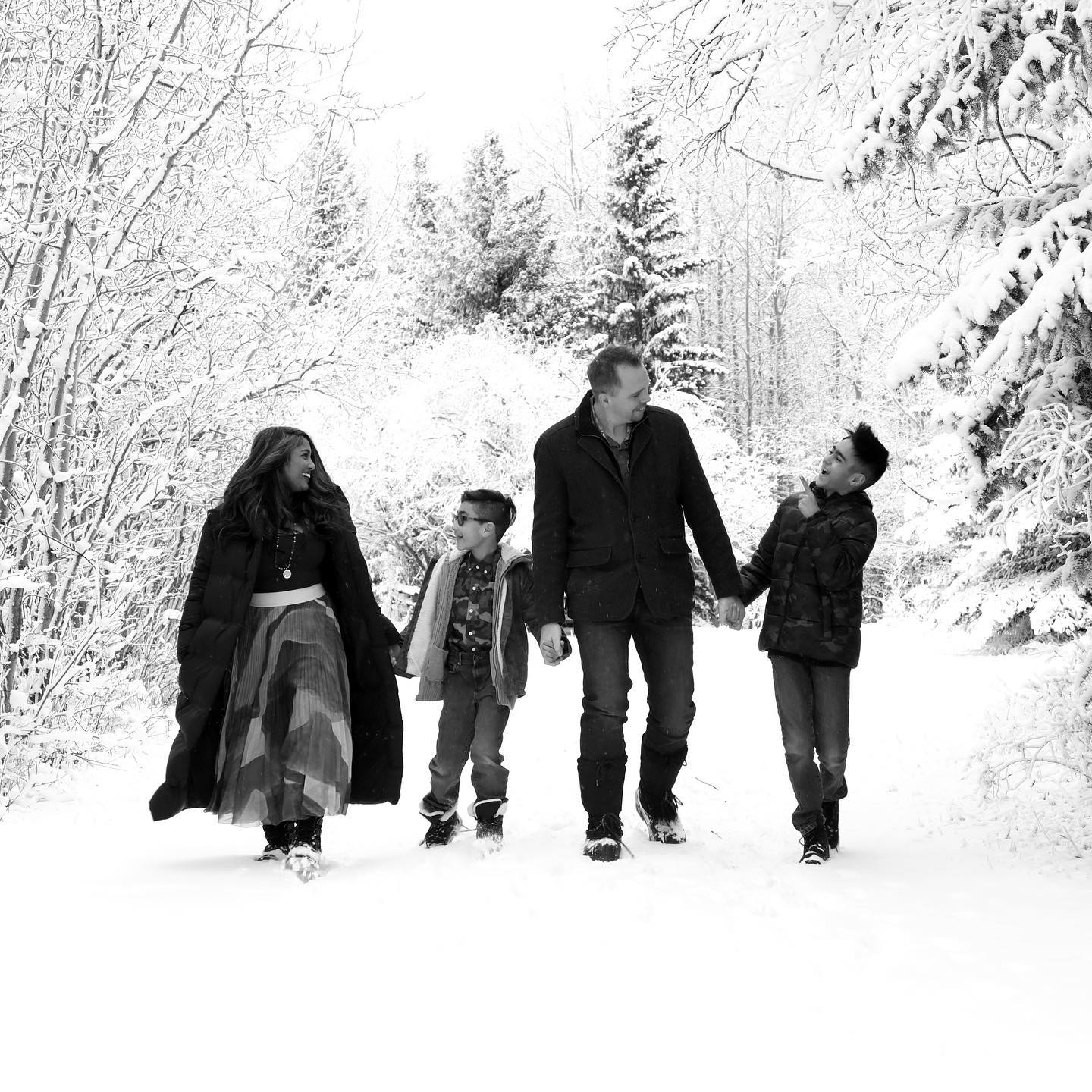 Sometimes snow days make for amazing photos! It was not too cold and the snow covered trees were so pretty! #snowday #winterphotos