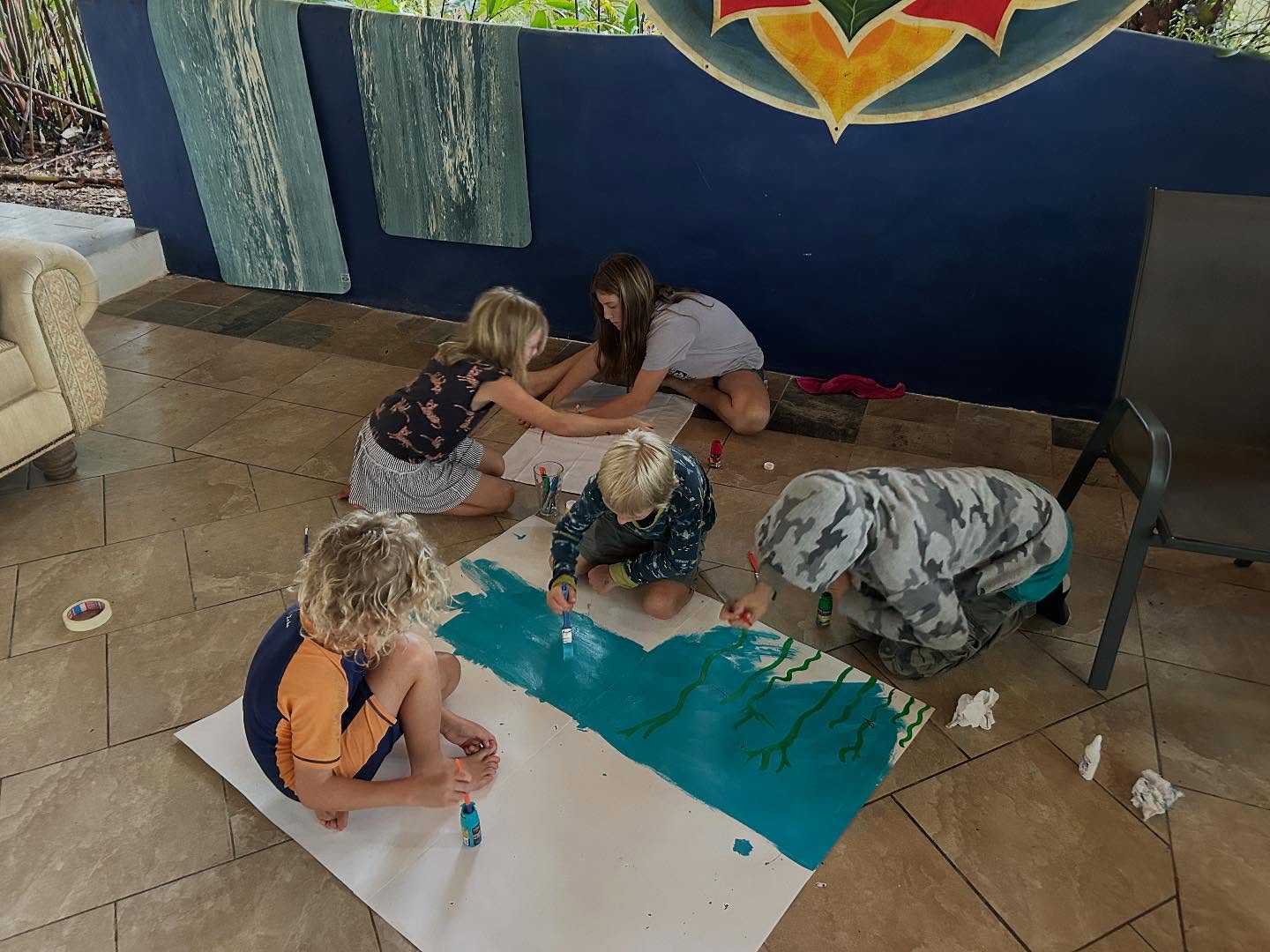 Woods of the World at Awake. Day 4: set design and rehearsal for our first performance!