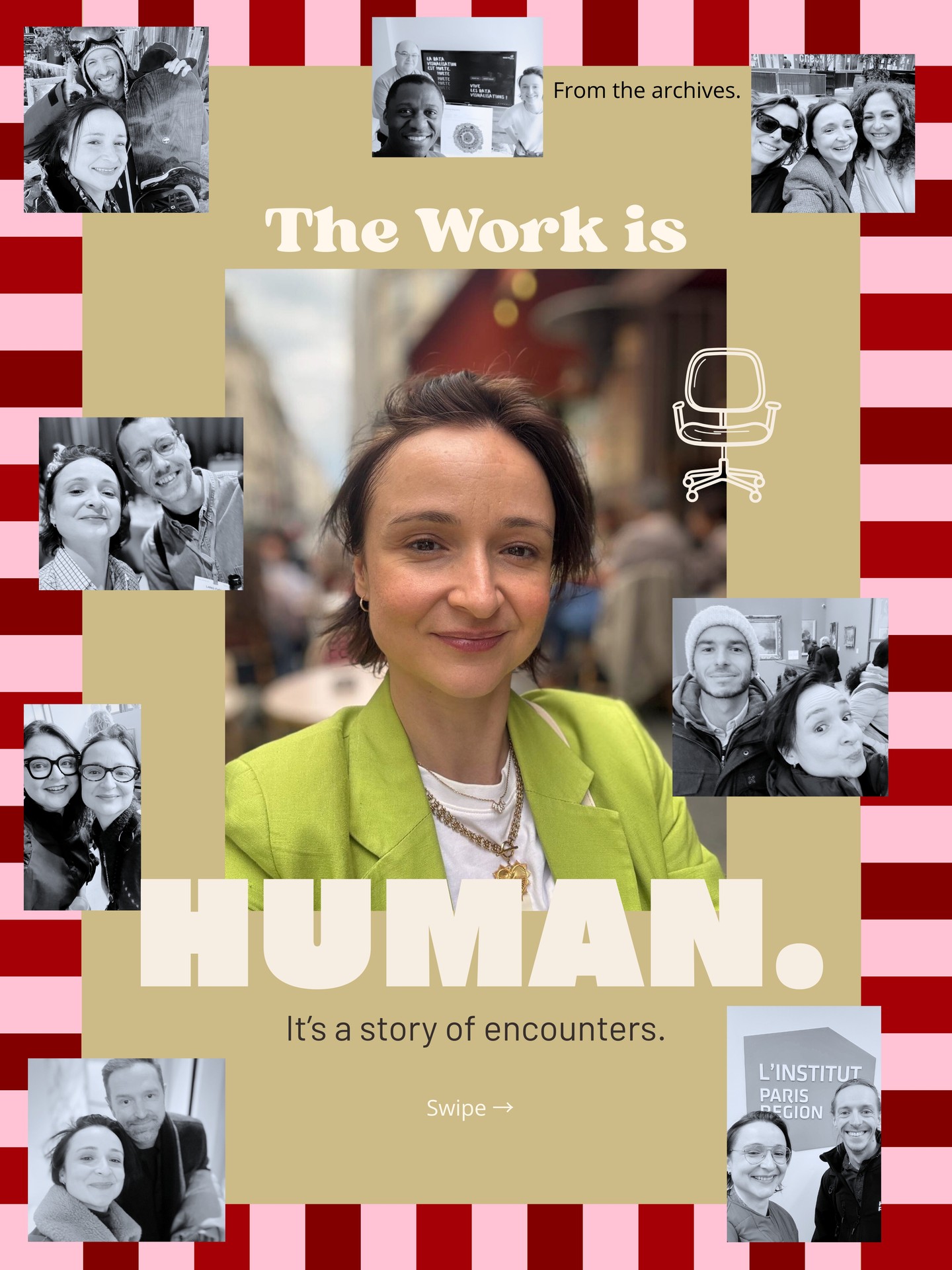 January archive drop đ·âš
Selfies, meetings and moments with:
â cartographers,
â data artists,
â researchers,
â priests (yes, that happened!!!),
â basketball analytics experts,
â founders,
â friends and family.
â Swipe đ
With: @kirkgoldsberry - @biancarutherford_art @biancarutherfordiglesias - Anita Dembinski @agencerokovoko @fbnlang - Yan Holtz - Maxime Salles des @les_artisans_cartographes - @noelieviallet - Nick @totem.insta
#DataVisualization
#DataArt
#CuratorialPractice
#WorkingWithPeople
#Archives