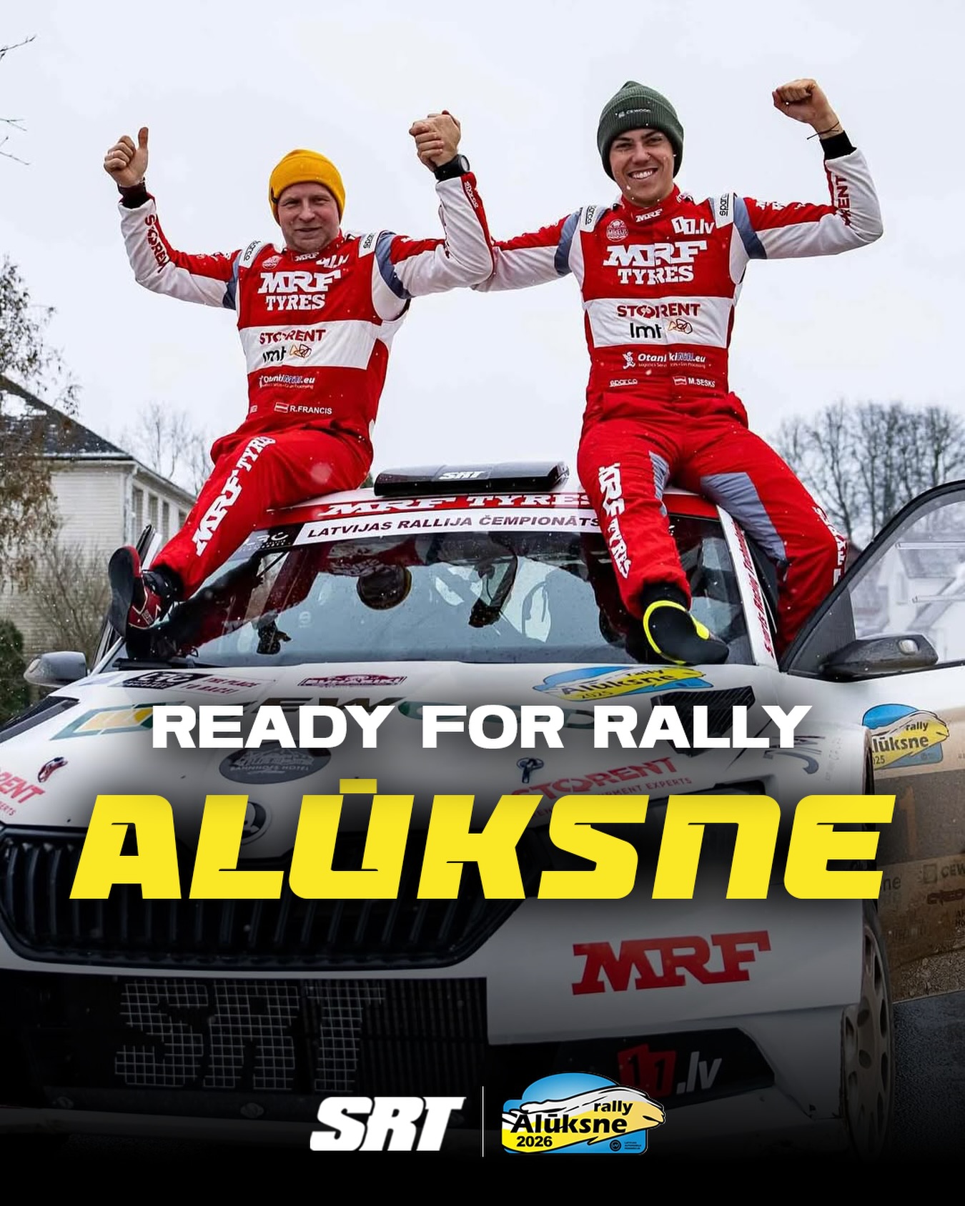Ready to rock in Alūksne! 🤘
The leading Latvian rally duo - Mārtiņš and Renārs - will get back behind the wheel of our SRT Proto for team’s first rally in 2026!
A proper winter, amazing stages and a home crowd - is there a better combo!? 🤩
#SRT #SportsRacingTechnologies #SuspensionLaboratory #MartinsSesks #RallyAluksne