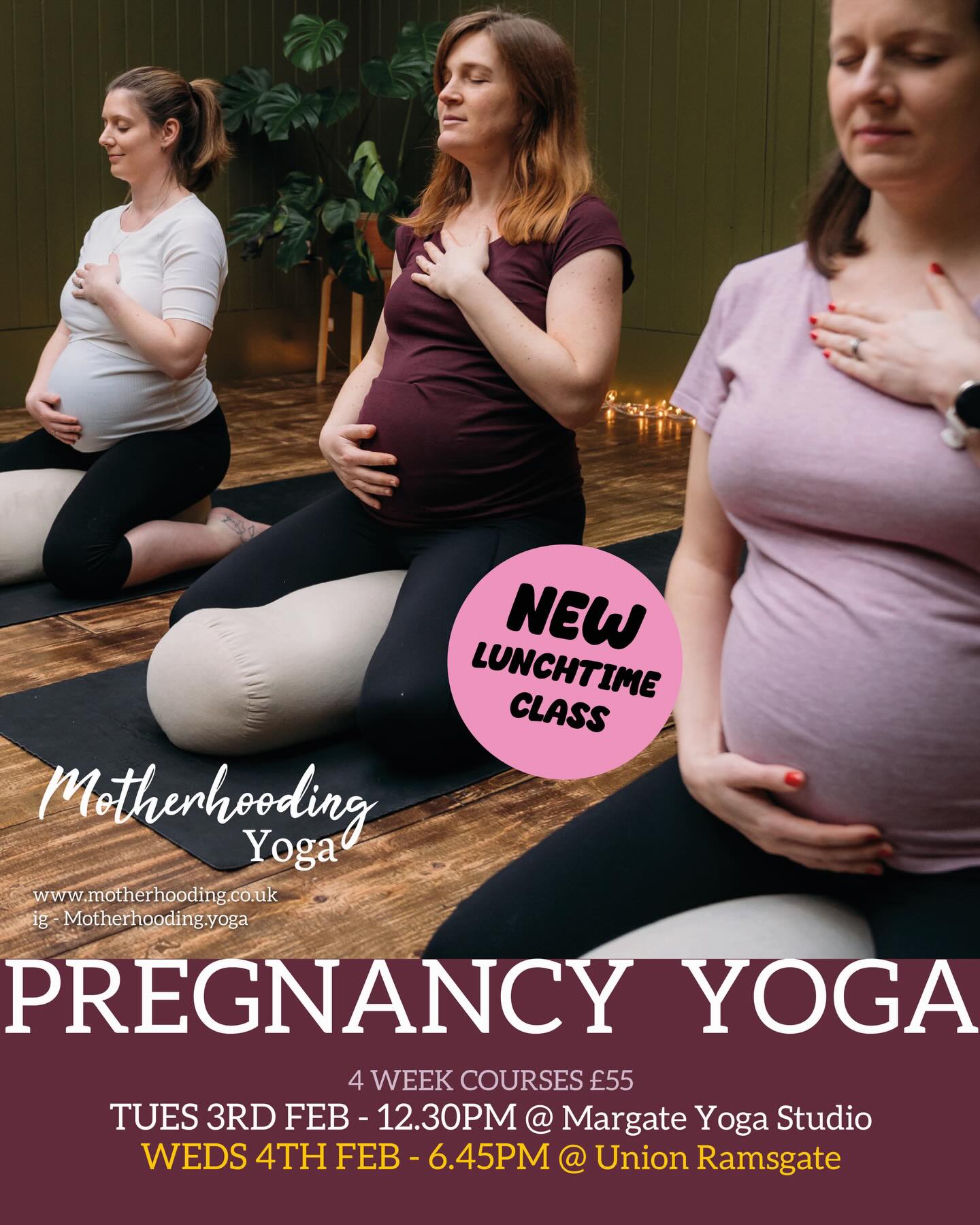 Join us for the feb Pregnancy yoga course:
Tuesdays 12.30pm @margate_yoga_studio
Wednesdays 6.45pm @unionramsgate
The course has been lovingly created by me, a Doula, Antenatal Educator and a Senior Motherhood Yoga teacher. I’ve taught thousands of women on their journey into and beyond motherhood for the last 9 years!
This course has empowers you through movement and knowledge, we aim to grow strength and flexibility in the parts of the body most effected in pregnancy and most needed during labour. Learning breathing techniques, birth movements and tips, as well as how to have an active labour.
You’ll get to meet other local Mamas and offered a place on our local community WhatsApp group.
Week 1: Breathing techniques for a calm, empowered & positive birth
Week 2: Hips - strengthening and promoting flexibility in the hips and pelvic floor.
Week 3: Posture - Concentrating on opening the chest and stretching the back which will help to ease aches. Followed by an after class optional social event to meet and connect with the other mums.
Week 4: Yin & Yoga Nidra - Ending the course with a beautifully relaxing, slow and restorative Yin class and a deep meditative sleep.
You’ll be able to join our WhatsApp Community with a large group of other Thanet based mothers offering support and guidance on anything baby related as well as the best places to eat, and days out tips!
#yoga #pregnancyyoga #prenatalyoga #pregnant #mamatobe empoweredbirth birth positivebirth community thanet ramsgate margate