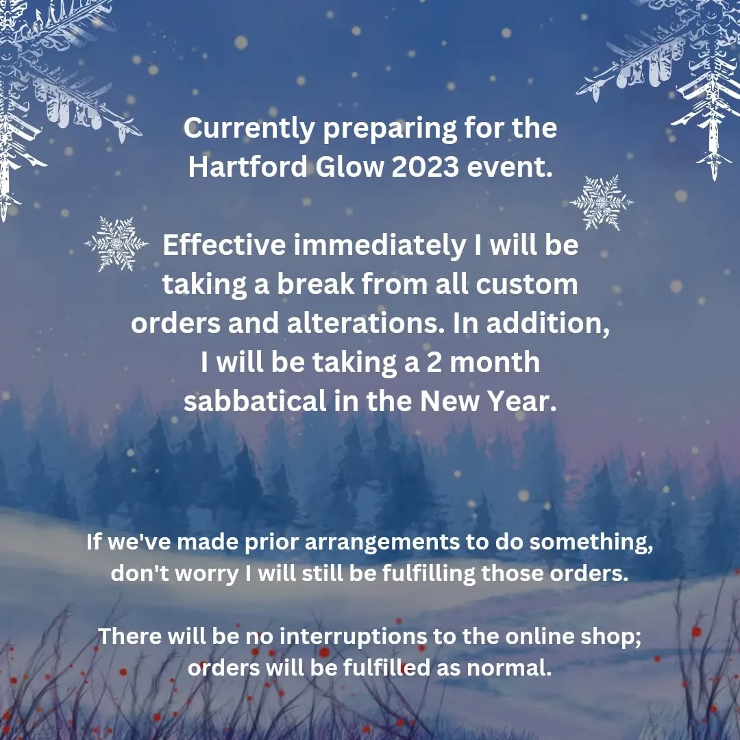 I will be taking some time away from my business soon to refocus.
The online shop will remain active. www.designsbyannmarieclarke.com
Happy Holidays