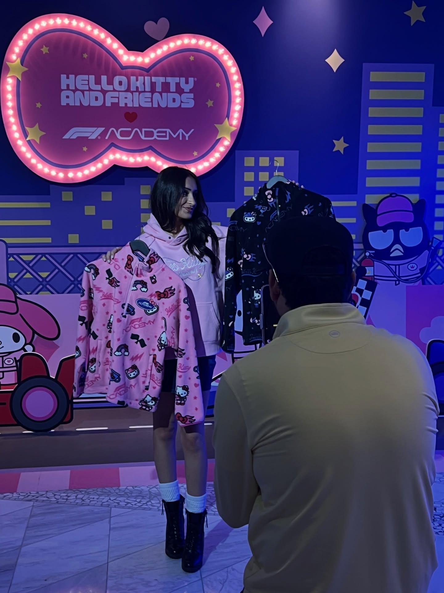 Hello Kitty X @christinaroki showcasing their cafe items and limited edition merch🎀