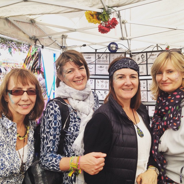 Lovely ladies with lovely glitter #iow2015 #tattoosh