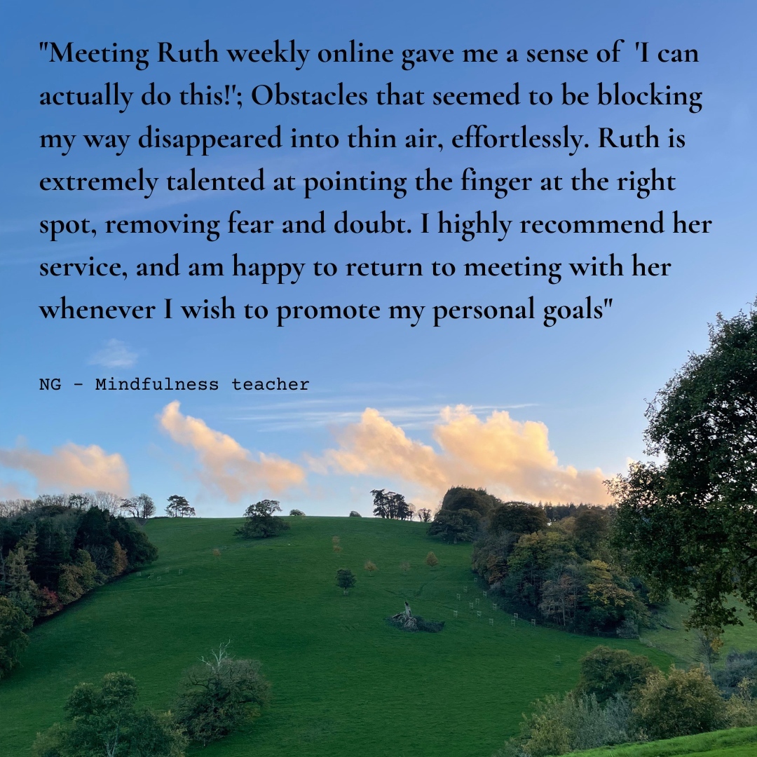 If you are ready to start promoting your personal goals, feel free to book a session via the link in my bio - The first one is always free.
I look forward to our chat.
Ruth.