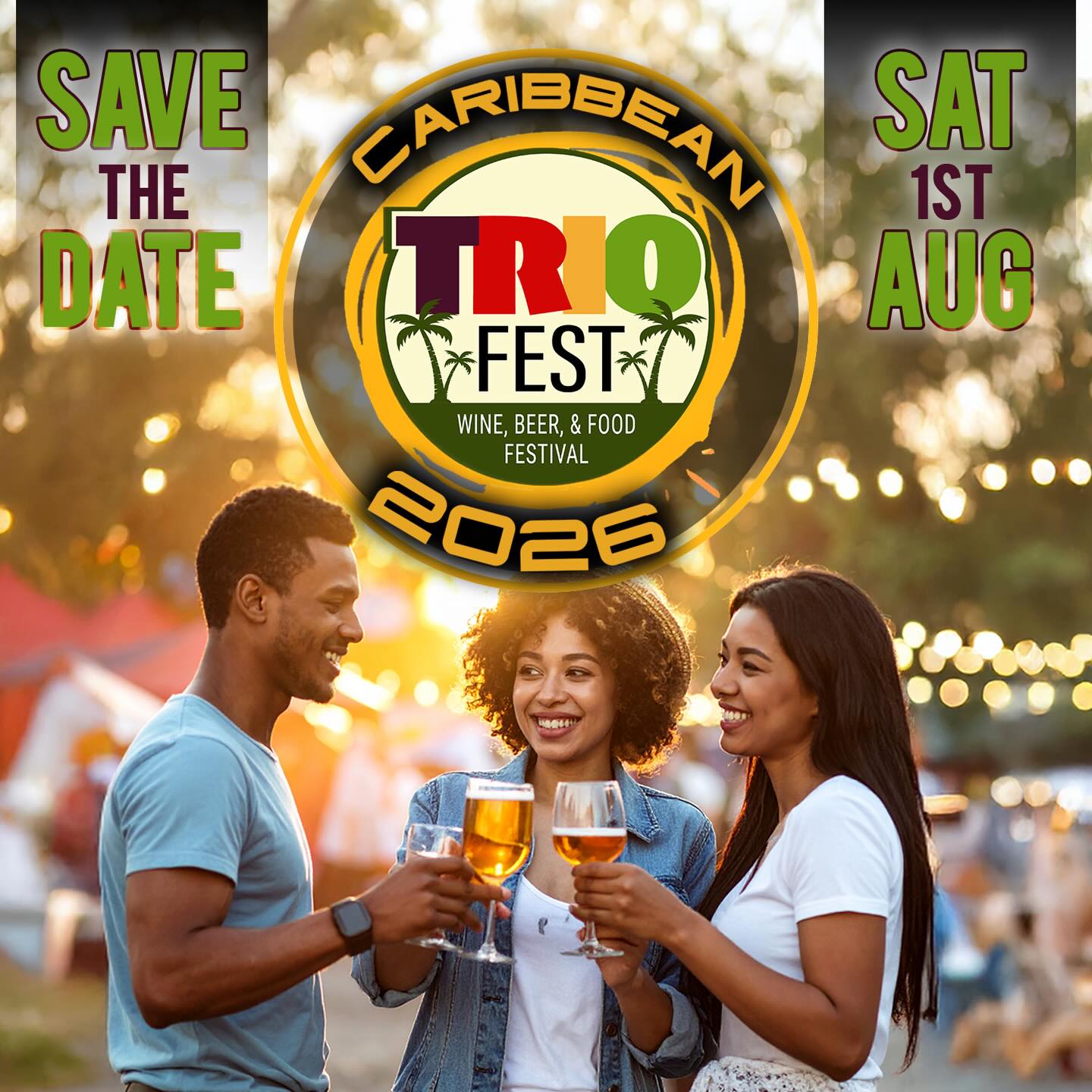 SAVE THE DATE:
Mark your calendars for Saturday, August 1, 2026 — because the ultimate Caribbean Wine, Beer & Food Festival is BACK at the Charles County Fairgrounds with more Community, Culture, and Flavor than ever before! 💃🏾🔥
🎶 Live Caribbean Music & DJs
🍻 Free Wine & Beer Tastings
🍛 Curry, Jerk & Caribbean Eats
🛍️ Local Vendors & Artisans
🌴 Family Fun & Island Vibes
📍La Plata, MD
📅 Saturday, August 1, 2026
🕛 12PM – 8PM (Gates open at 11AM)
Let’s make it a summer to remember.
Tag your crew and get ready to vibe! 🥳👇
#TrioFestDMV #TrioFest2026 #CaribbeanFestival #DMVEvents #WineAndFoodFestival #IslandVibes