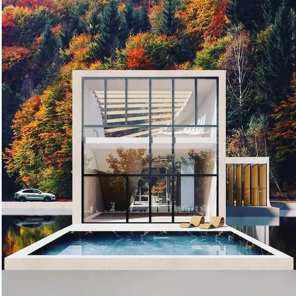 Parece uma pintura,mas não é.
Tem uma família que habita esse lar.
Você passaria um dia aqui???
#suiça #organico #telhado #vidro #floresta #wafai