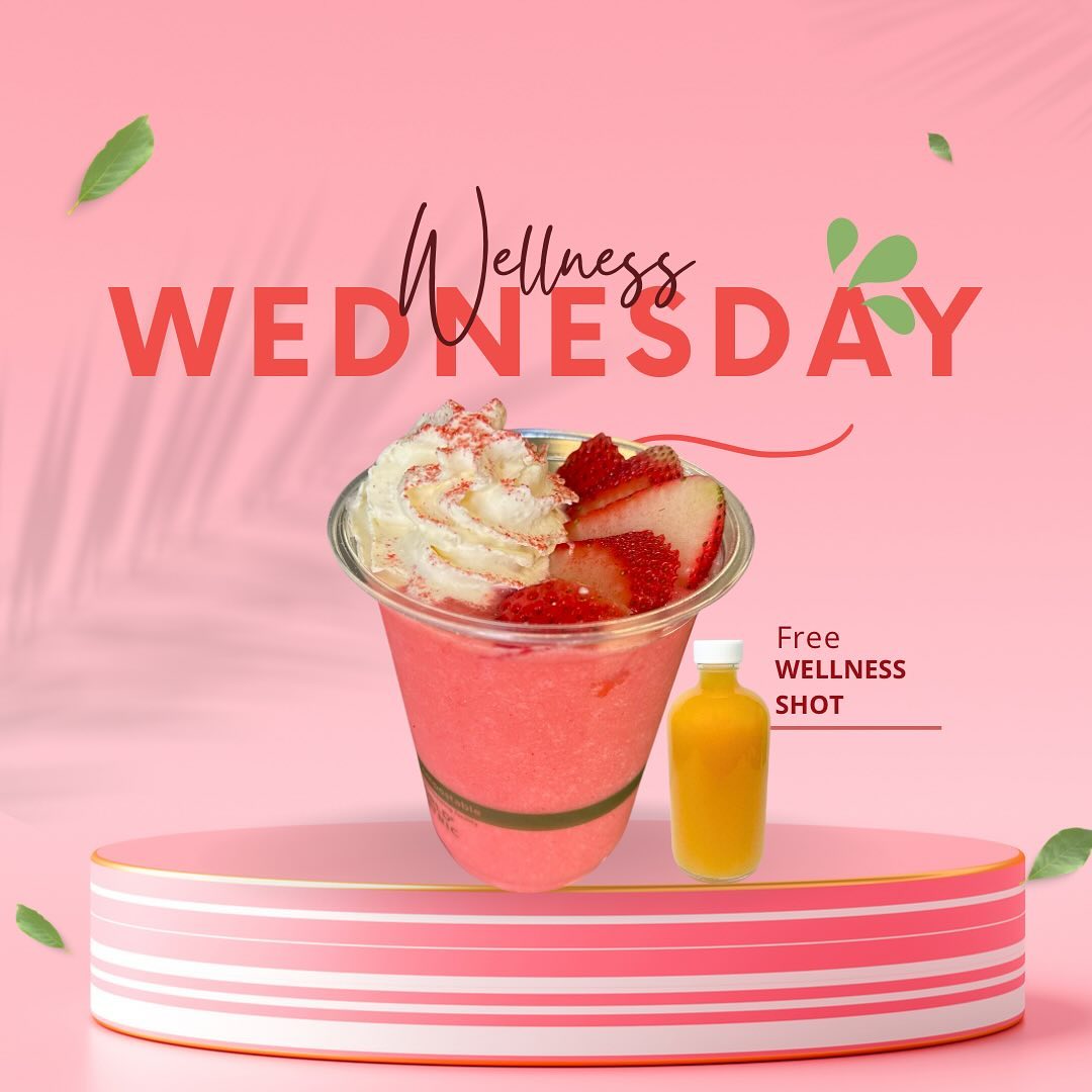 Recharge with a FREE wellness shot with every purchase!
Made with apple, ginger, turmeric, lime, and peppercorn, we’ve squeezed health into a bottle. 🍎🍋🟩🫚
#wellnesswednesday #wellnessshots #healthiswealth #healthandwellness #healthylifestyle #smoothies #healthbenefits #wellness #wellnessjourney #lasvegasfoodie #lasvegasfoodies #lasvegaslocals #fitness #fit #smoothie #lasvegasbusiness #vegan #lasvegasinfluencer