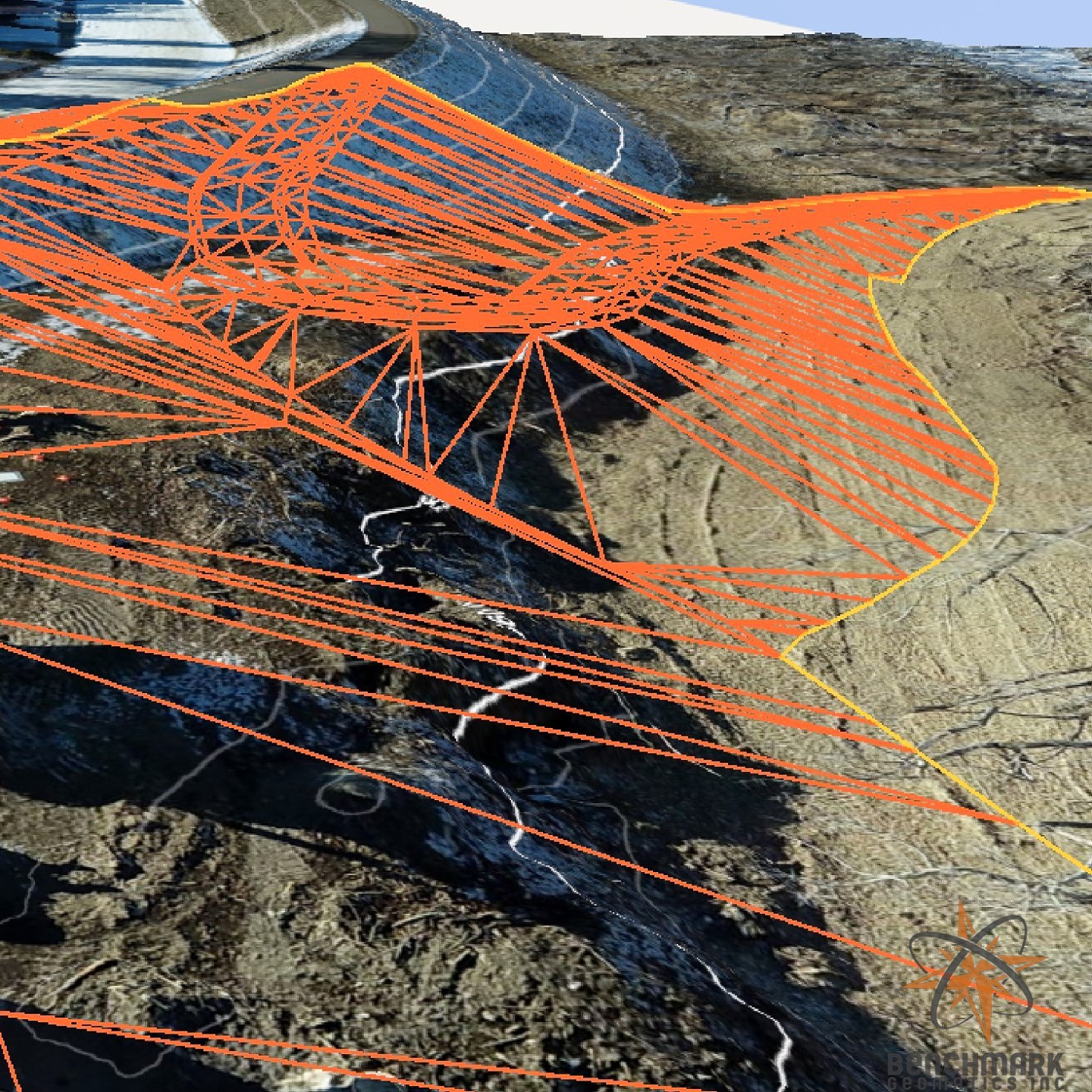 Visualizing how a design surface will tie into existing ground. Harlow Berm extension starting soon. #MJB #Stantec #MedHat #BenchmarkGeomatics #RPAS #Dronesurvey