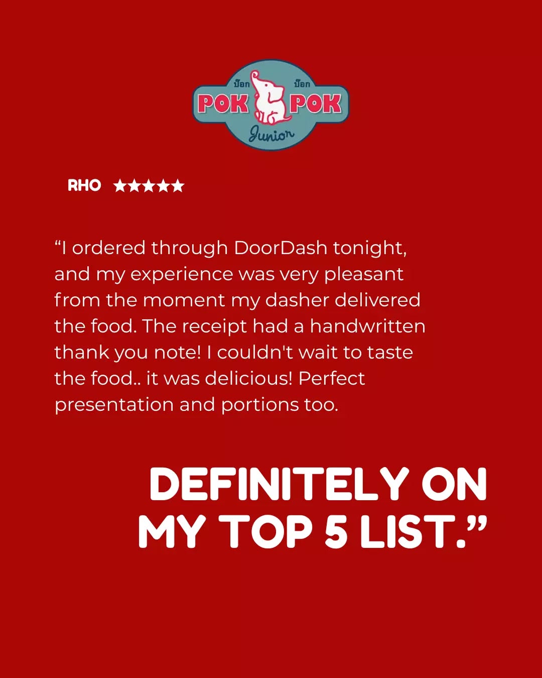 We love hearing that our food travels just as well as it eats! 😌🍜
Big thanks for the love, nothing better than knowing a Pok Pok Junior meal hit the spot, even from the couch.
If you’re craving Thai street food without heading into the city, we’ve got you covered. Order now via DoorDash or Uber Eats and bring the Pok Pok experience home! ✨
#MelbourneCBD #AsianStreetFood #MelFoodLovers #MelbourneCoffee #ThaiFoodMelbourne #StreetFoodMelbourne #MelbourneEats #FoodInMelbourne #MelbourneRestaurants #BourkeStreetEats #MelbourneCafes #CityLunchSpots #EatMelbourne #CBDFoodies #MelbFoodScene #PokPokJunior #ThaiStreetFood #BangkokStyle #MelbourneLunch #LunchInTheCBD #ThaiCuisine #MelbourneDinner #MelbournePastries #MelbourneFoodie #MelbourneNoodles
