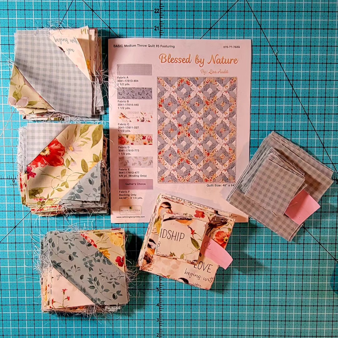 I need a lap quilt that covers me from shoulders and covers my feet. I wanted something that screamed summer and was lightweight. I found this one at Hancocks in Paducah. Blessed by Nature by Lisa Audit.
#lapquilt #blessedbynaturequilt #wilmingtonprintsfabric