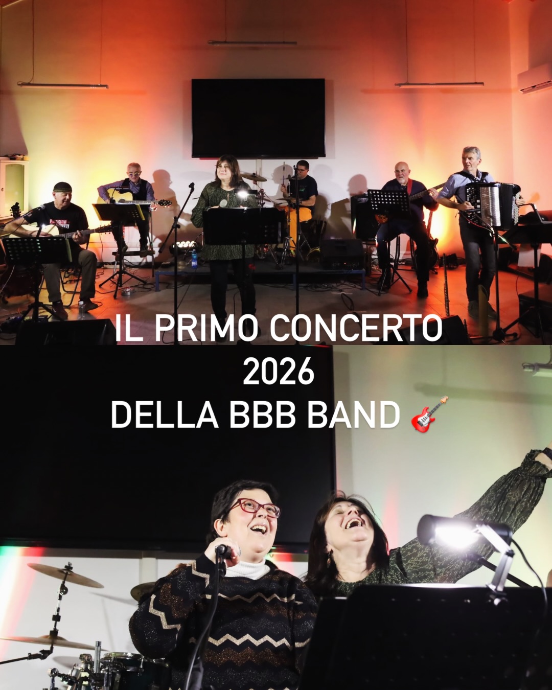 Sabato scorso, il 1º Concerto 2026 della BBB Band 🎸ci ha regalato grandi emozioni.
Abbiamo cantato, ballato, recitato, improvvisato, ma sopratutto eravamo FELICI 🙂
La musica ci permette di dare voce alle nostre emozioni, é stato un piacere condividerle con tutti voi!
Grazie 🩵
#associazioneprogettodavide #bbbband #concerti