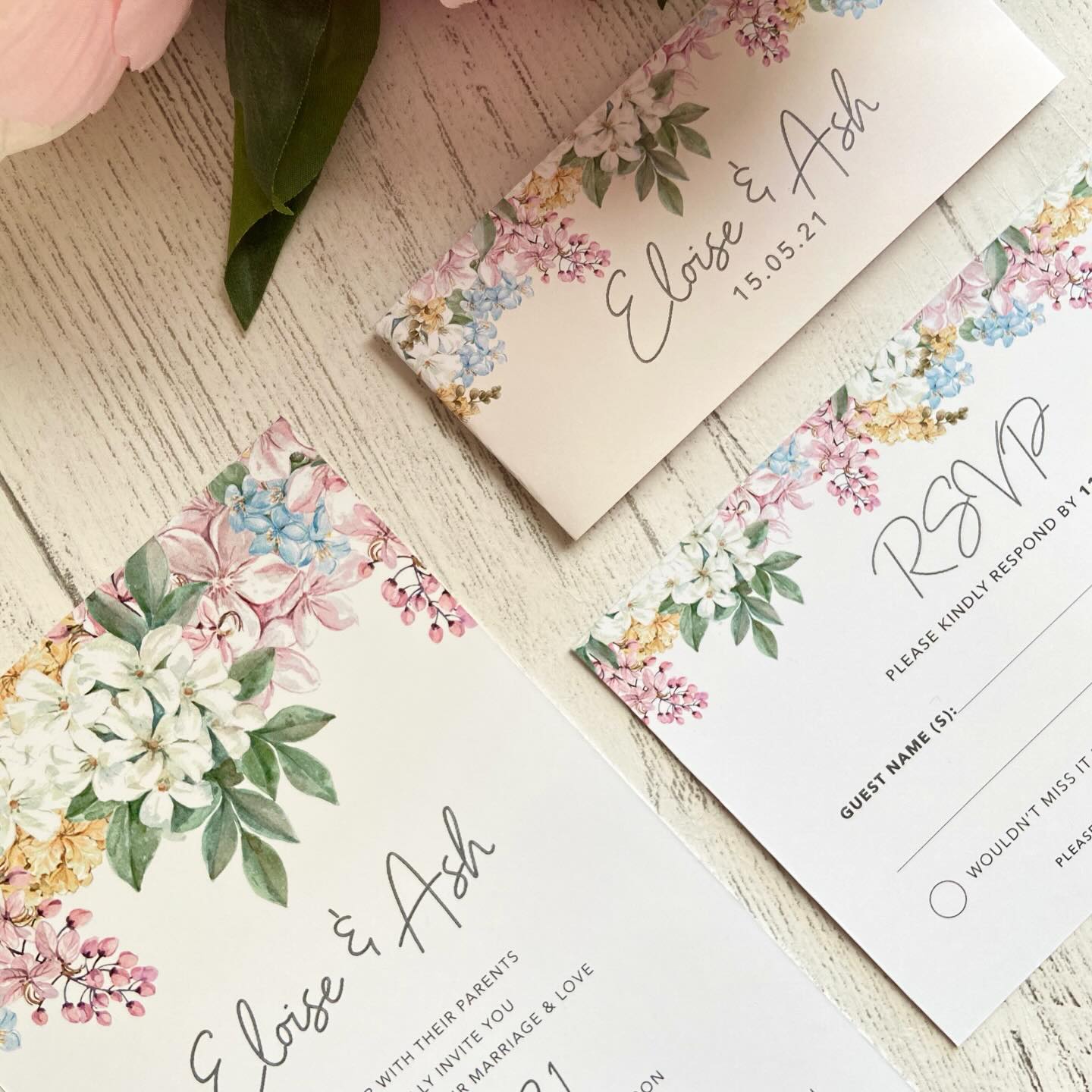 POSY // This exquisite pastel cottage floral design perfectly captures the essence of your wedding day. Whether you're planning an intimate gathering or an elegant affair, our exclusive invite-only styles and sophisticated bundles will suit your needs. Matching On the Day stationery is available to complete your special day.
#weddingstationery #handmadeinvites #weddinginvitations #bundleinvitations #iamcwdesign
