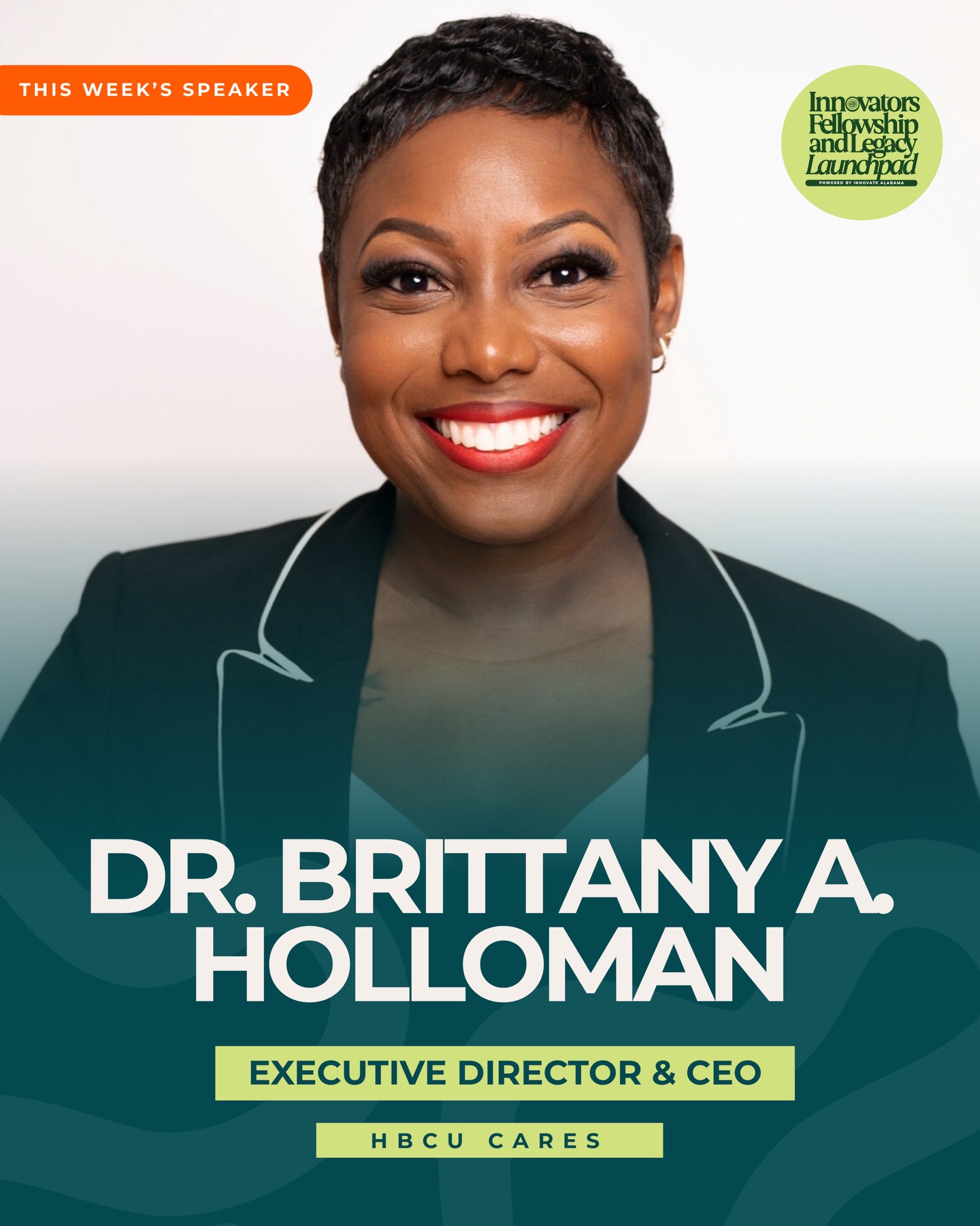 We’re kicking off the Spring ‘26 Innovators Fellowship & Legacy Launchpad strong! 🚀
Our first Speaker of the Week is the visionary behind the mission: Dr. Brittany A. Holloman—Executive Director & CEO of HBCU CARES.
Dr. Holloman is a hope dealer, disruptor of norms, and champion for student success. With executive leadership experience at Allen University, Talladega College, and Alabama A&M, she’s dedicated her career to empowering HBCUs and the communities they serve. She’s also the Founder & CEO of The Holloman Foundation, closing the achievement gap one student at a time.
Beyond her executive work, she’s an author, blogger at As Told by Bee, and curator of Brunch with Brittany—a signature networking series connecting millennial professionals over meaningful conversation.
This week, she’s setting the tone—welcoming our innovators and laying the foundation for what’s next.
Help us welcome our CEO as we begin building the bridge. 💙
#HBCUCares #InnovatorsFellowship #CommunityImpact #LegacyLaunchpad #hbcuinnovation