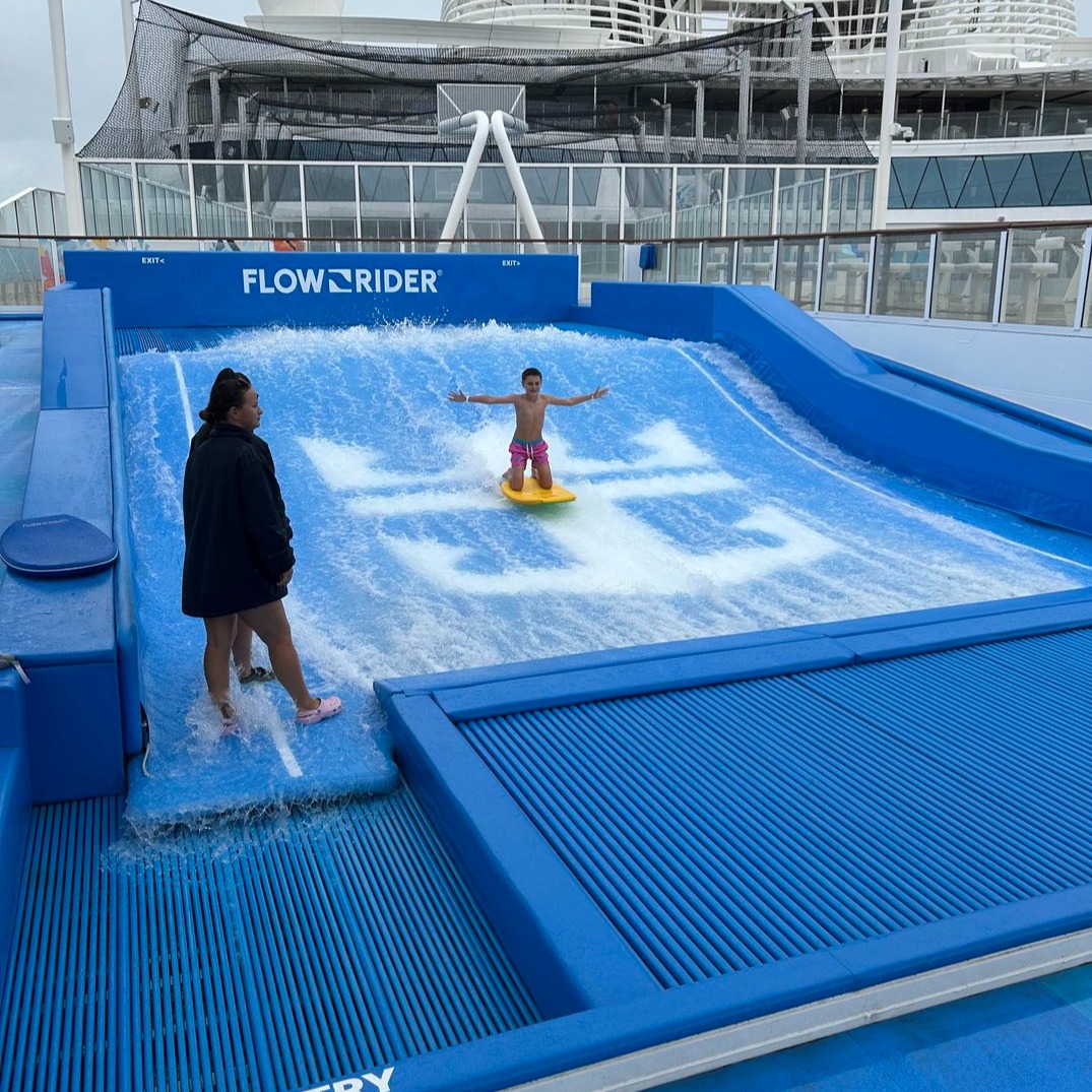 Flow Rider #pleasantvoyages #royalcaribbean #rcl #utopiaoftheseas #flowrider