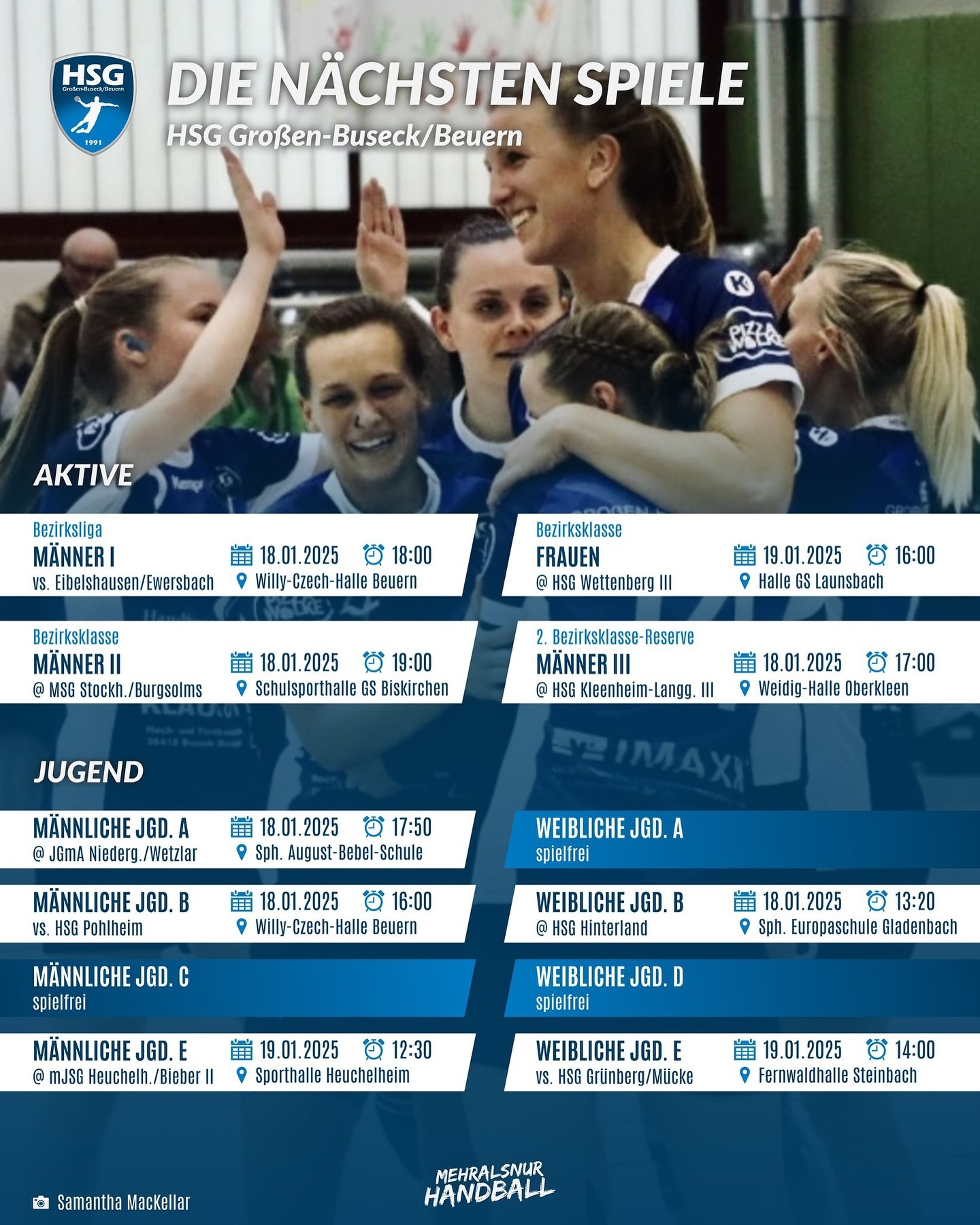 Die Winterpause ist vorbei! Es wird wieder Handball gespielt 💪🏼
#HSGBuseck
#MehrAlsNurHandball
#Handball