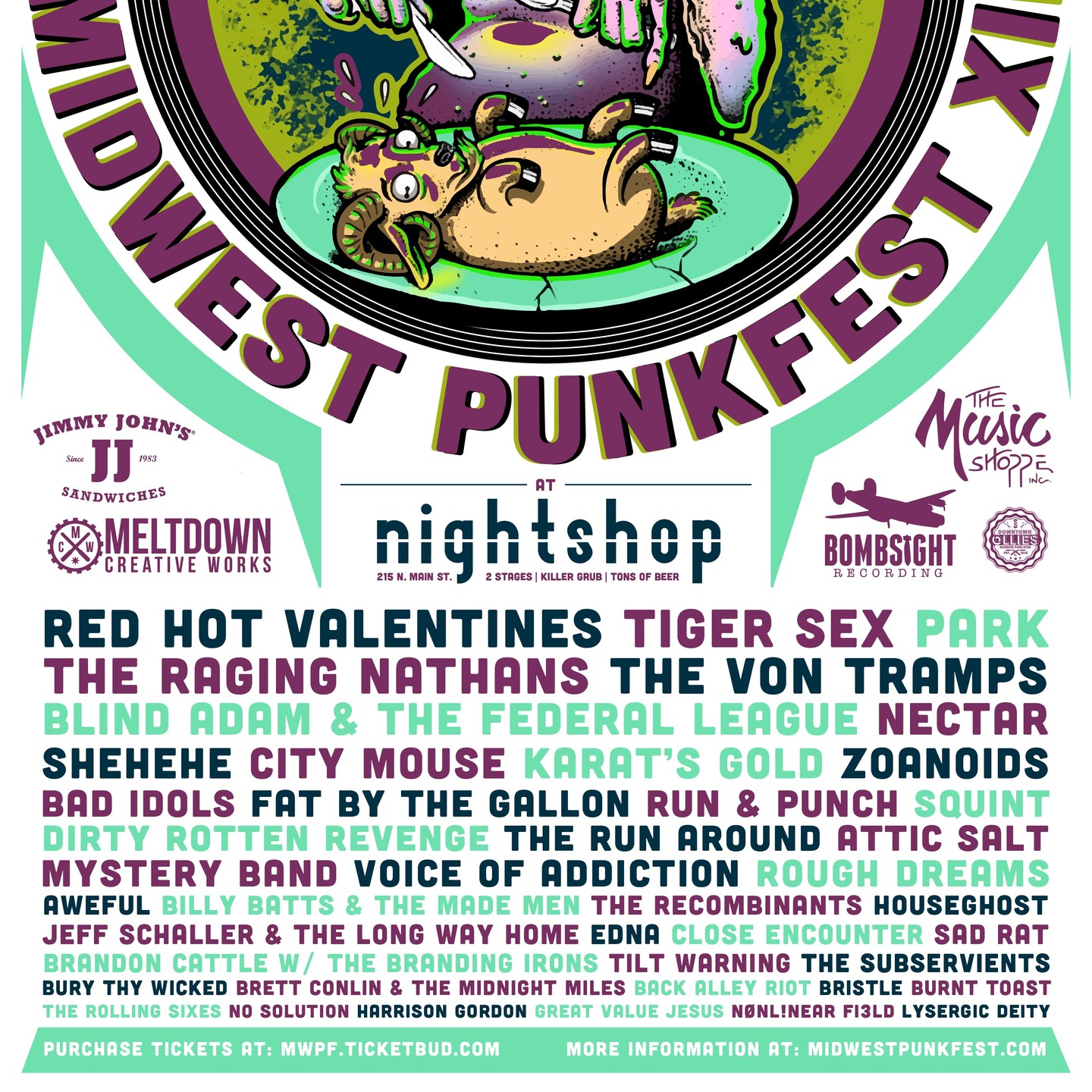 THE FULL LINEUP IS HERE!! TICKET SALES ARE LIVE!! You do not want to miss our triumphant post pandemic return June 10-12 at Nightshop in Downtown Bloomington, IL!!
https://mwpf.ticketbud.com/mwpfxii?_ga=2.64246895.1192826096.1652108571-1026814289.1652108571
#punkrock #midwest #punk #party #downtown #downtownbloomington #weback