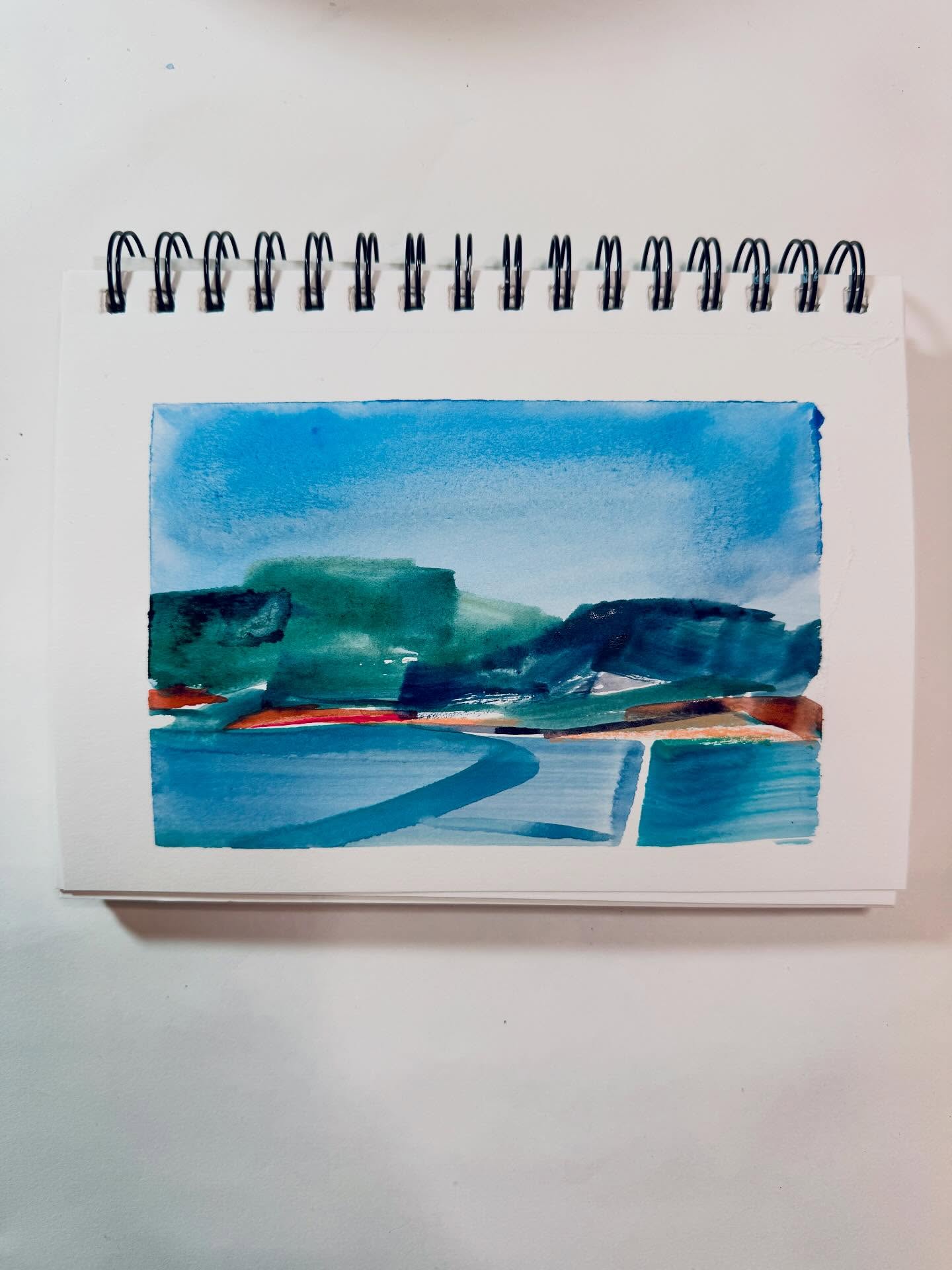 Little imagined landscape. Keeping things fresh and loose.
.
#abstractlandscape #sketchbookpractice #abstractingthelandscape #contemporarywatercolor