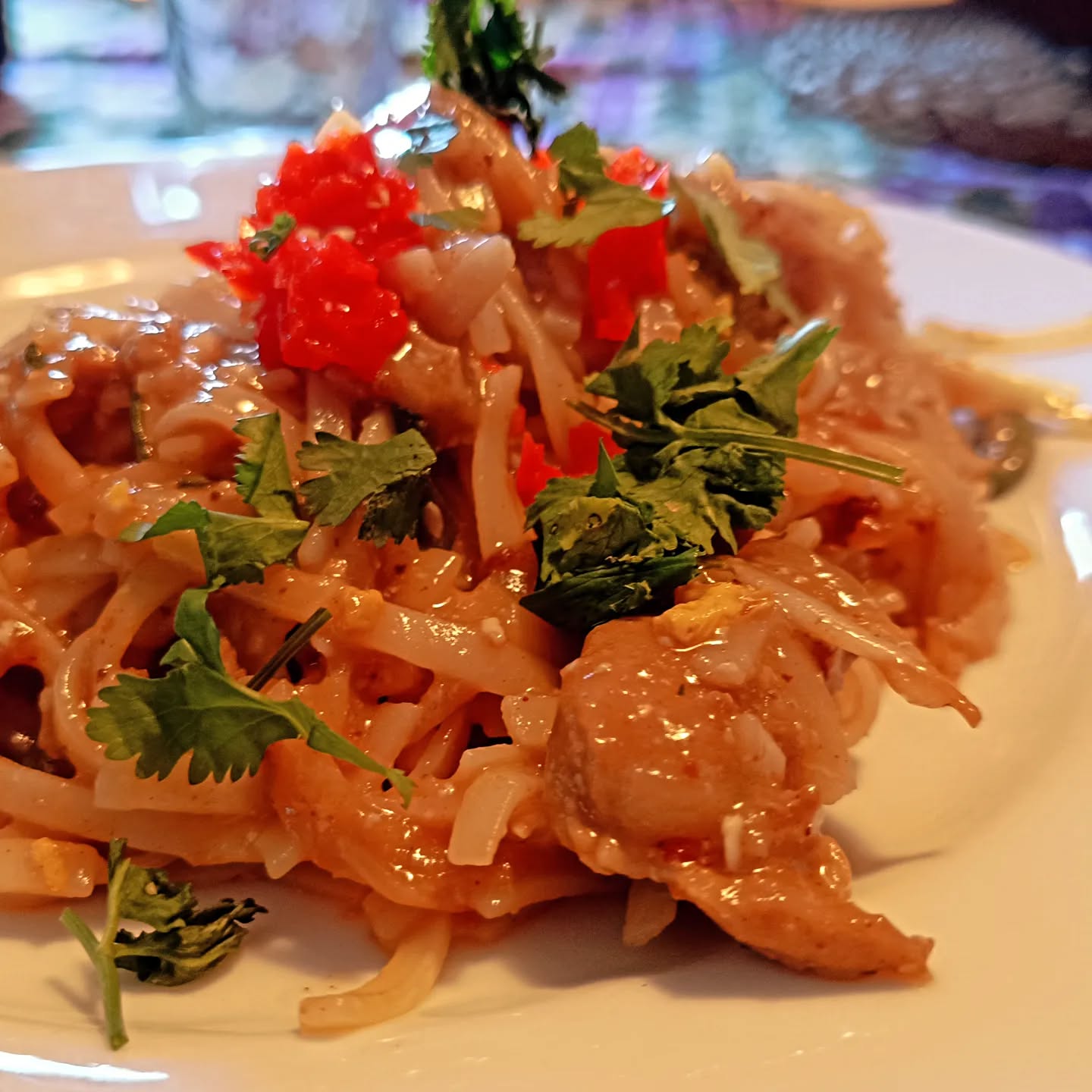 Pad Thai de frango, baseado na receita da @leitesculinaria