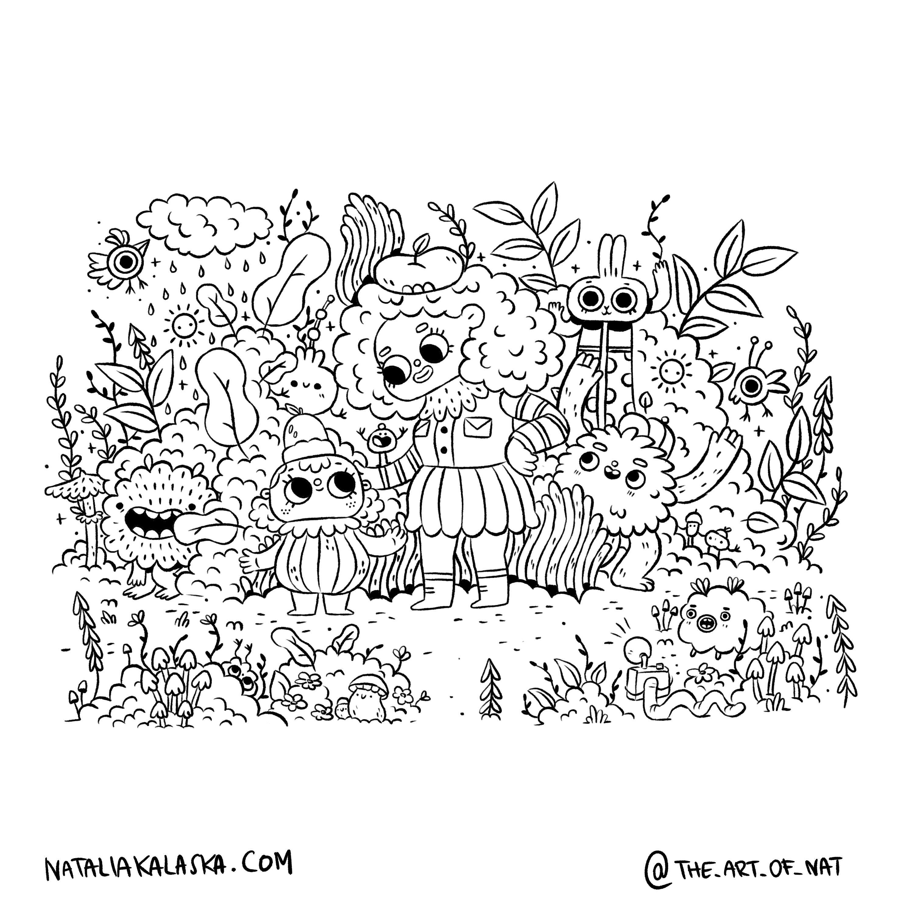 ✨🍃🌲
.
.
#MonsterAdventure #Magic #WhimsicalArt #EscapeMaster #IllustrationFun #JoyfulCreativity #MonsterRealm #WildEncounters #ImaginationEscape #CreativeJourney #InstagramIllustration #ink #blackandwhite #doodle #procreate