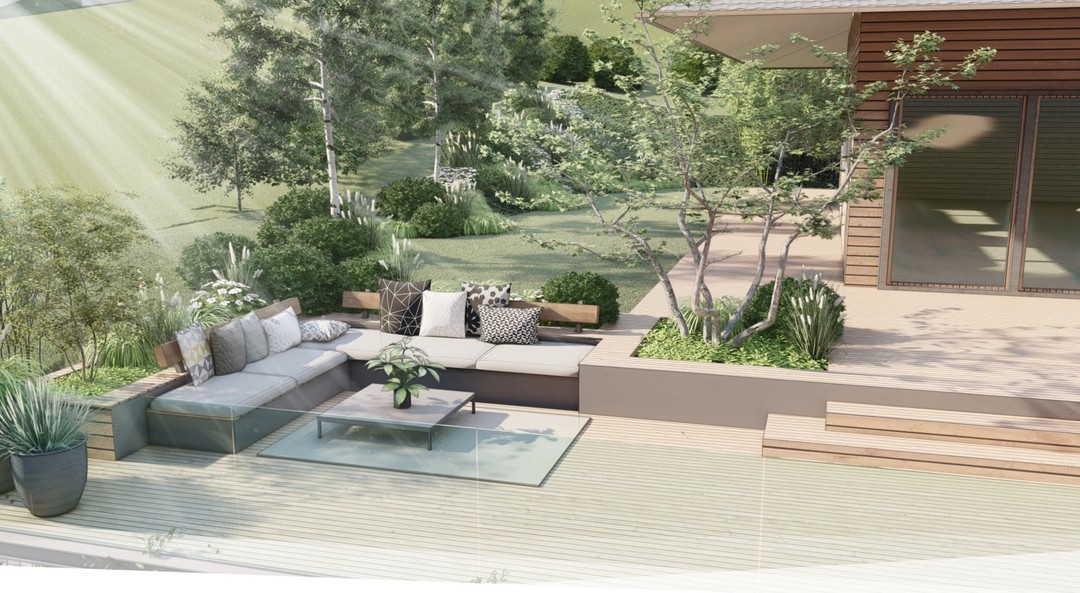 Projet de réaménagement des extérieurs et création d'une terrasse en porte-à-faux sur un talus verger/prairie. En y ajoutant la vue depuis le Mont-Pèlerin, vous obtenez l'endroit parfait pour inviter vos convives, vous prélasser au soleil, ou encore un bureau en extérieur pour entamer une journée de télétravail dans les meilleures conditions.
.
.
.
#bgap #landscape #landscapedesign #terrassebois #projetpaysager #