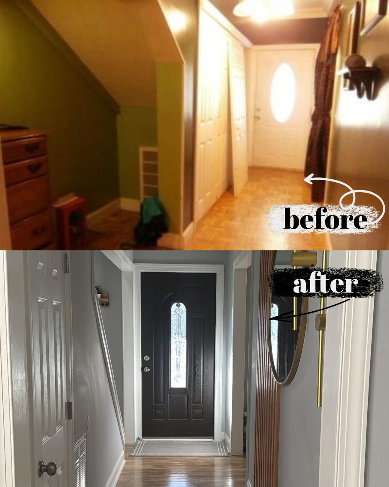 Another gorgeous transformation! 🤍 #beforeandafter #renovation #doorway #remodelingideas
