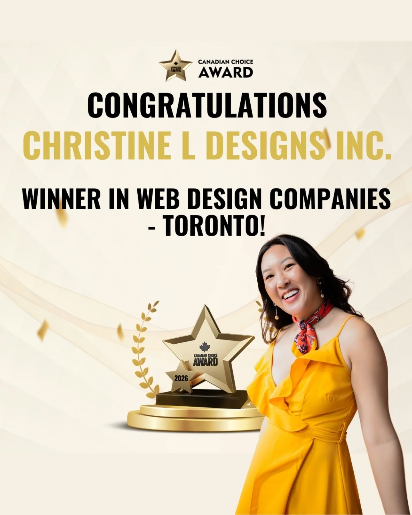 So grateful to share that I’m a Canadian Choice Award winner for Best Website Design Company 🇨🇦 💛
The past 7 years in business have stretched me, grown me, and deepened my commitment to creating meaningful impact. Feeling incredibly thankful and lucky to work alongside purpose-driven communities across the nation (and around the world).
This win is for all of us. ✨ Thank YOU!
#AwardWinner #CanadianBusiness #WebsiteDesign #WebsiteDesigner