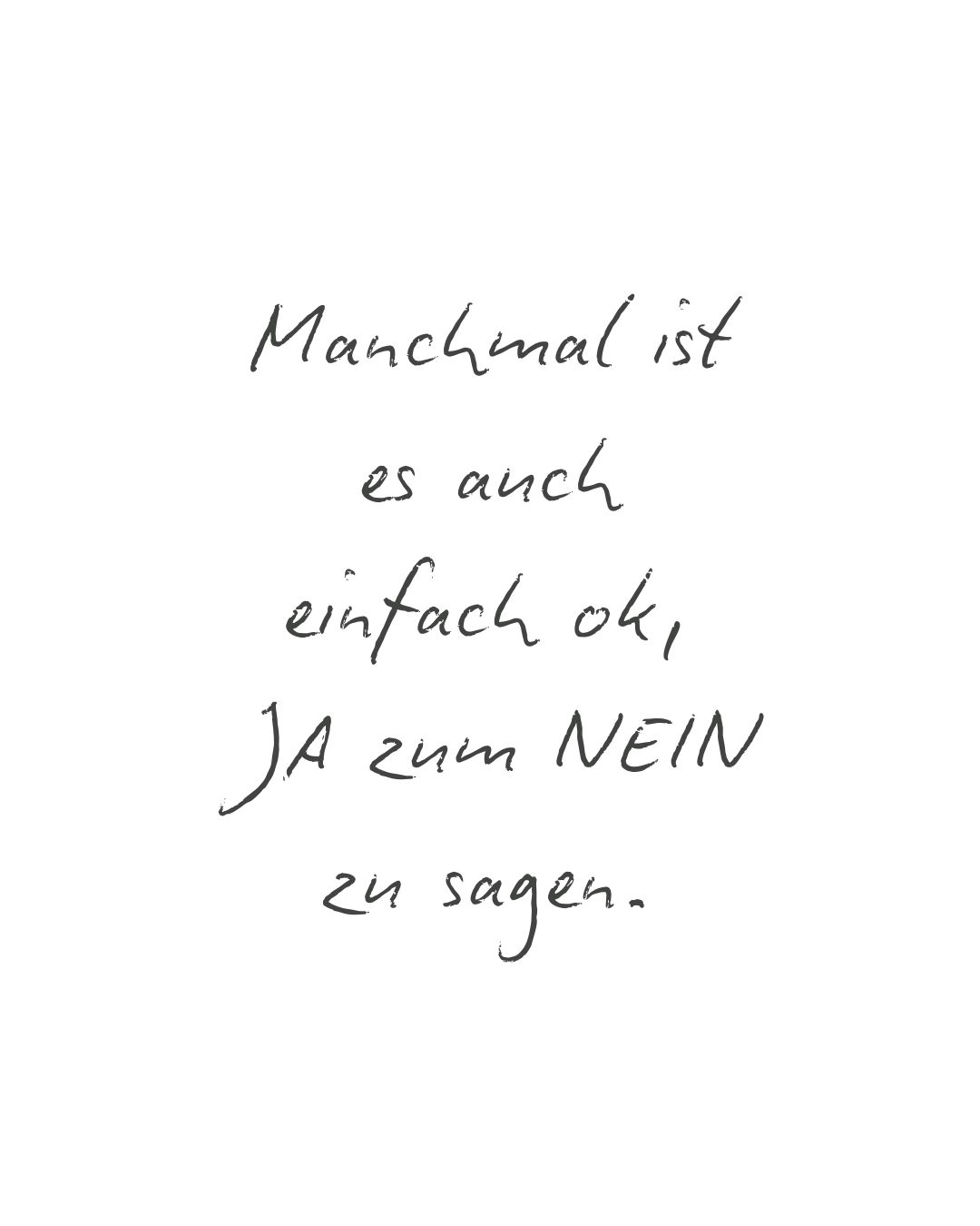 Jeder kennt das - manchmal sagen wir lieber Ja, weil ein Nein schwerer auszuhalten ist. Nachvollziehbar, aber nicht wirklich wirksam. Denn mit einem vorgegaukelten Ja lassen wir unsere Grenzen verschwimmen und verlieren dabei aus dem Blick, was uns wichtig ist. Und das ist manchmal einfach ein Nein.
#GrenzenSetzen #NeinSagen
#Selbstfürsorge #Selbstachtung
#InnereKlarheit
