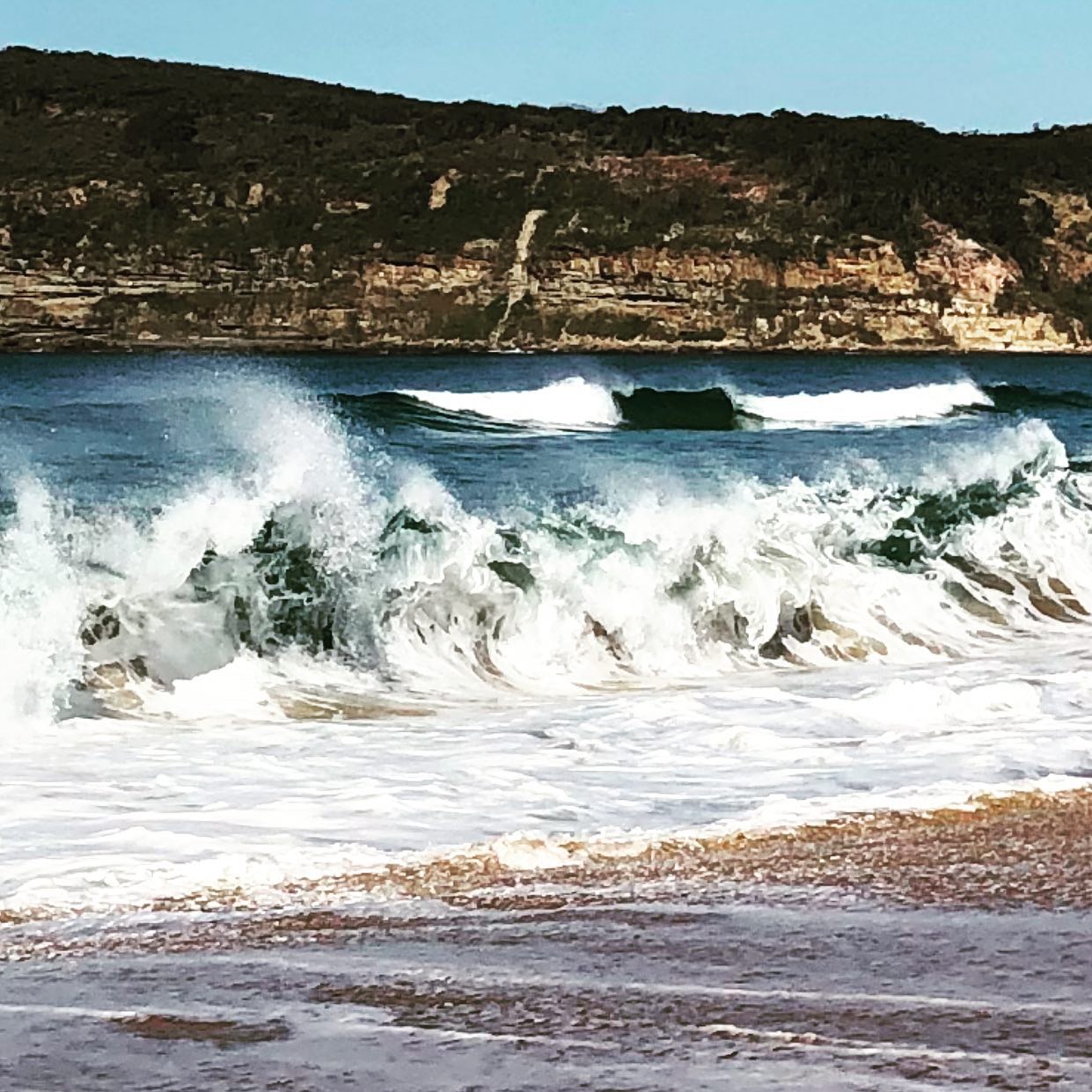 Beautiful walk from Copacabana to Macmasters Beach. ☀️ #waves #copacabana #beachlockdown #wintersun