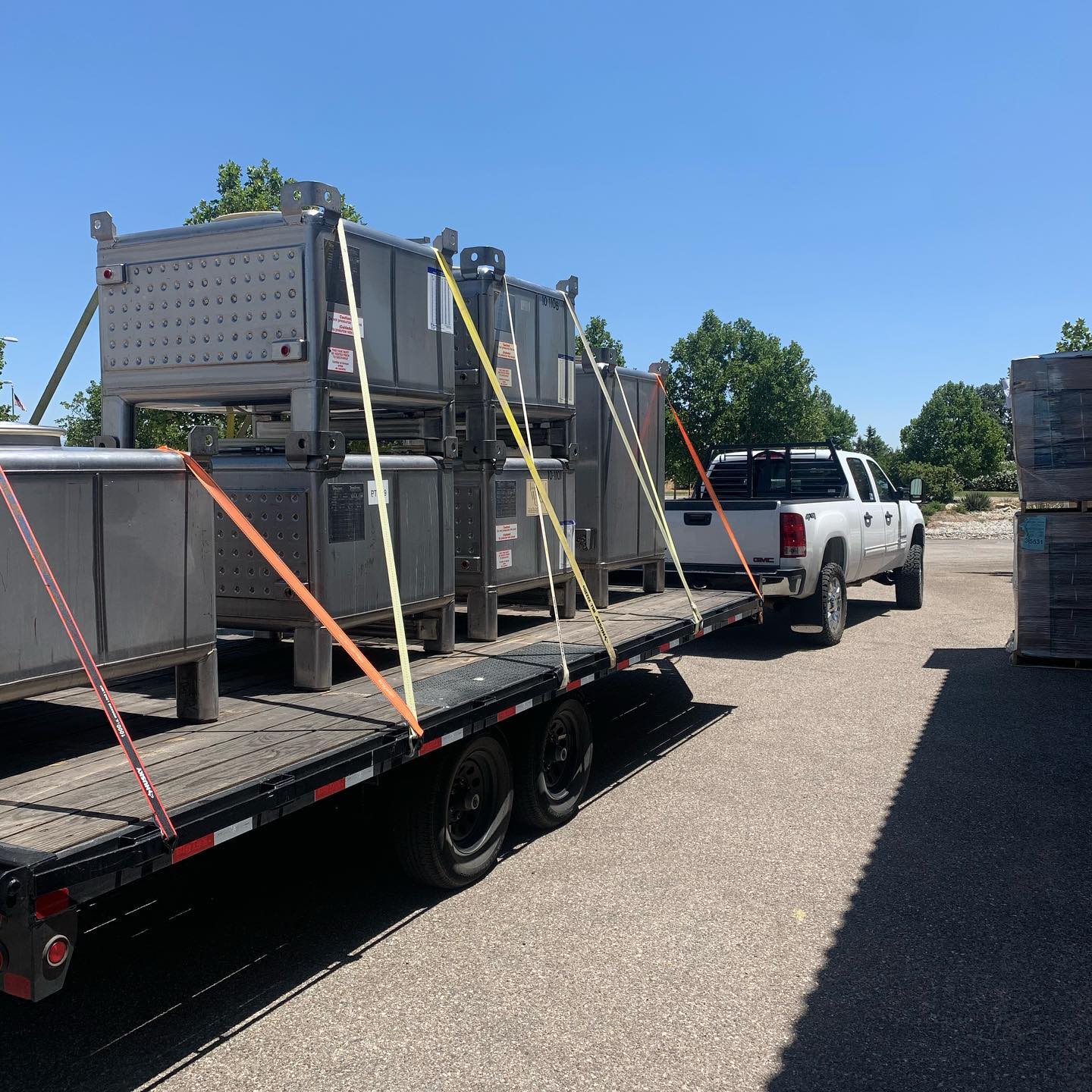 Moving some tanks around! Give us a call for your upcoming harvest and bottling needs at (805) 369-1606