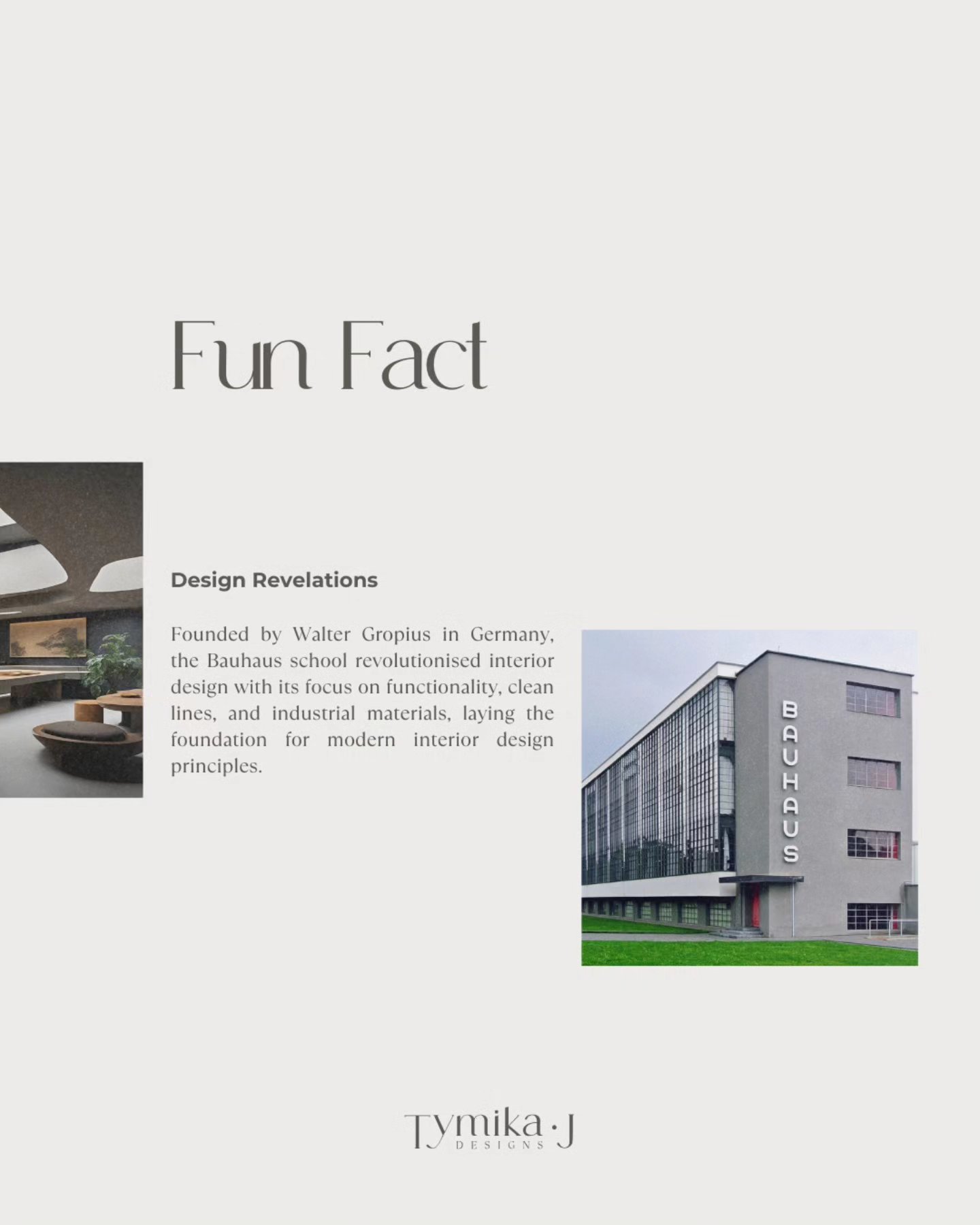 The Bauhaus school opened in Weimar, Germany, in 1919 and unfortunately had to close in 1933 due to pressure from the Nazi regime, which opposed its progressive ideals.
The more you know!