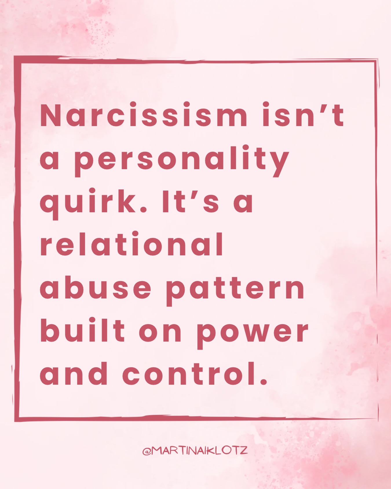 Narcissism gets dismissed as ego, confidence, or a difficult personality.
That framing minimizes harm.
When narcissism shows up in relationships, it functions as a power-and-control dynamic - not a quirk, not a communication issue, not “two people doing their best.”
That’s also why divorcing a narcissist feels impossible: the moment control is threatened, the behavior escalates.
‼️ Disclaimer: this is for educational purposes only. None of what I share is legal or therapeutic advice, and it does not represent personal matters.