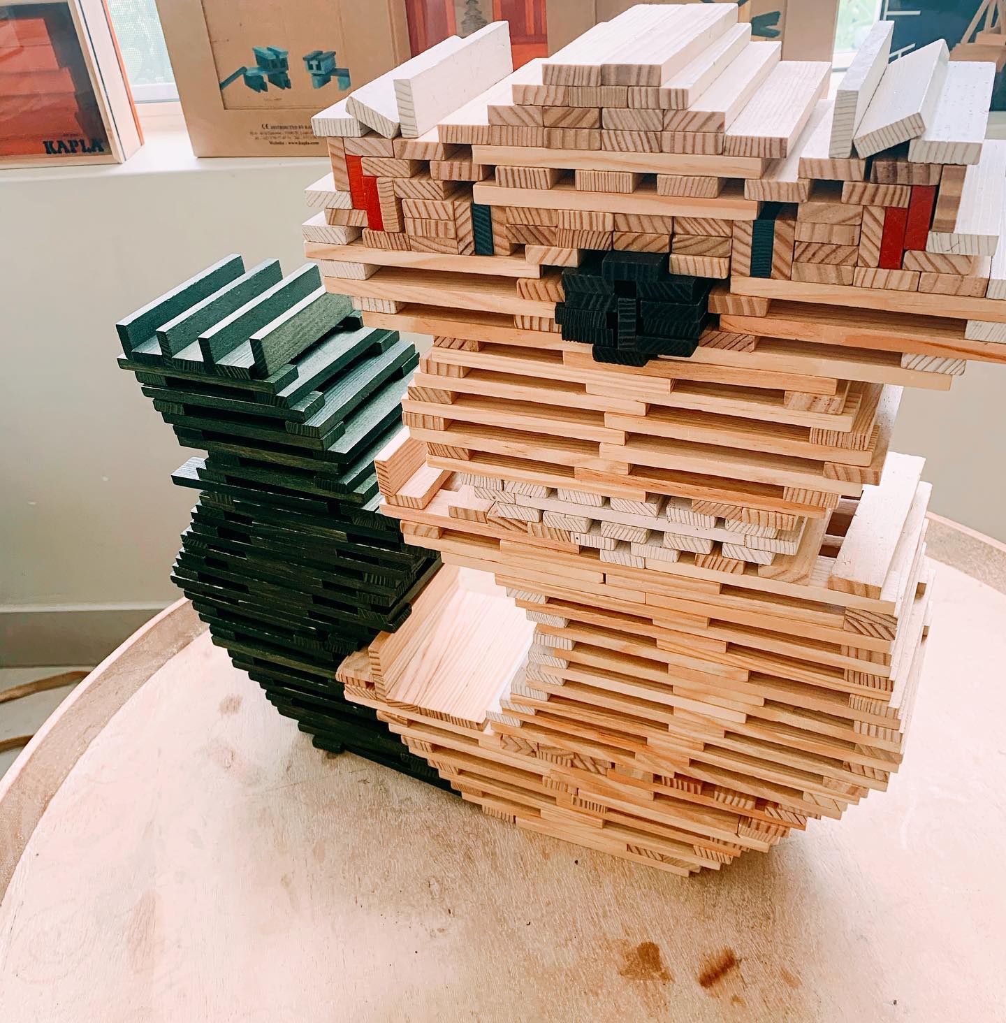 KAPLA are identical wooden blocks. To create, you simply place the planks on top of each other. Their unique dimensions and the properties of perfectly cut French pinewood opening the way for infinite constructions – from palaces and bridges, to dragons or koalas 🐨!! #happybuildersydney