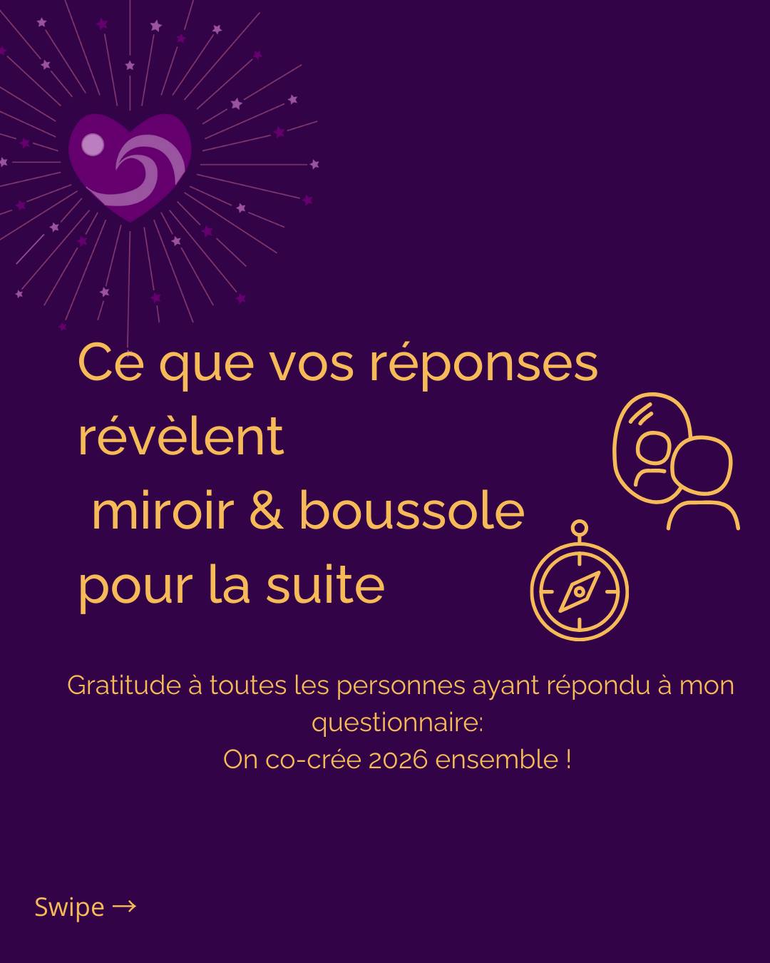 Merci. Sincèrement.
Vos réponses au questionnaire m’ont touchée, émue… et surtout confortée.
Ce qui fait sens pour moi
fait aussi sens pour vous.
Et ça, franchement, ça fait du bien (surtout les jours où le moral est au fond des chaussettes).
Ce que j’ai entendu très clairement dans vos retours :
de la fatigue, de la confusion parfois,
un besoin de se retrouver, de s’ancrer, de souffler.
Une envie de douceur, de régulation,
et d’une spiritualité incarnée — utile dans le quotidien, pas perchée sur une étagère.
Et puis cette envie commune :
plus de joie, de légèreté, de simplicité.
La vraie. Pas celle qu’on performe.
De mon côté, ces retours m’ont aussi fait miroir.
Moi aussi, j’ai besoin de me recentrer.
De moins m’éparpiller (merci le côté Sagittaire 😅).
Et de mettre mon énergie là où elle est juste.
Ce carrousel, c’est ça :
un miroir de ce que vous avez exprimé
et une boussole pour la suite.
Se retrouver.
S’ancrer.
Et choisir la Vie, en conscience.
A très vite pour la suite !
De tout cœur 💙
Julie