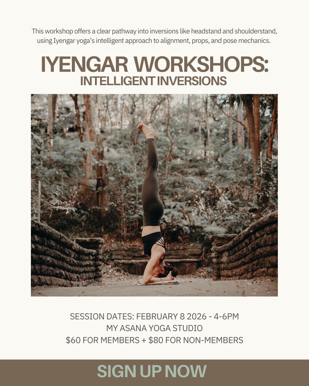 Workshop alert! We are so excited to have the incredible @loulemaistreyoga certified Iyengar teacher hold her signature inversion and back bending workshop at our @myasana.yoga Lou has a way of guiding students to really learn and understand what each shape requires. This is both from an alignment perspective and an energetic perspective. Sometimes the pose requires more discipline, more awareness, sometimes it requires more surrender and meeting your body and mind where it is at. If you have ever been a class and the teacher calls out headstand, shoulder stand and you think to yourself BUT HOW!! This is the workshop for you. If you have a steady inversions practice but want to learn how to up level in these shapes this workshop is for you. Oh and if you are a teacher looking to guide your students into safe and intelligent ways of understanding this inversion this workshop is also for you! Sign up via our website or DM for help signing up. myasana.com.au