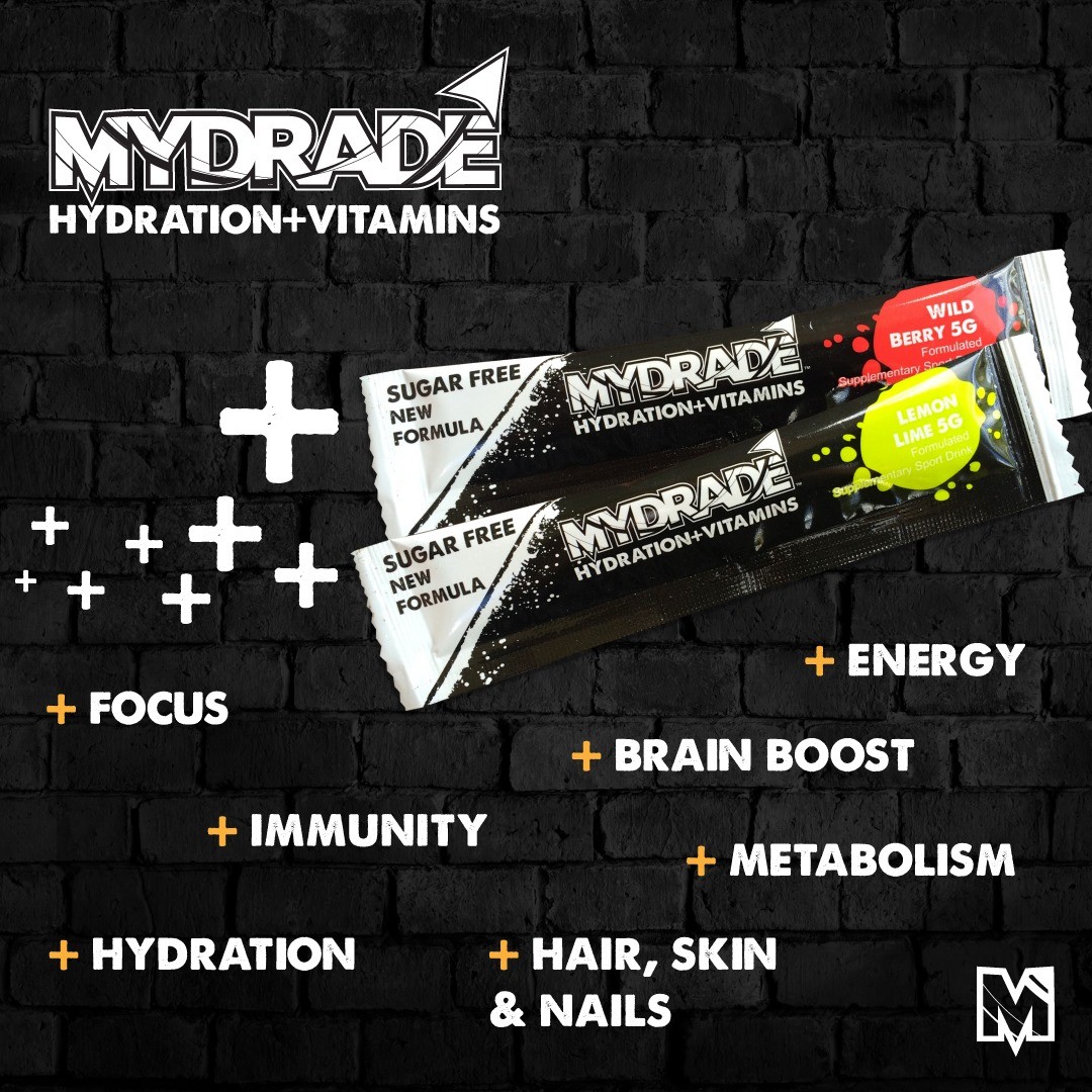 +++++++++++++++++++
+ HYDRATION
+ ENERGY
+ FOCUS
+ IMMUNITY
+ METABOLISM
+ BRAIN BOOST
+ HAIR, SKIN AND NAILS
- SUGAR
- FAKE COLOURS AND ADDITIVES
- GLUTEN
Give us a shot
#mydrade #Aussiemadehydration #hydration+vitamins #hydration #keephydrated #hydrationandvitamins #vitamins #bestdrink #fresh #focus #wildberry #lemonlime #mydradewildberry #mydradelemonlime