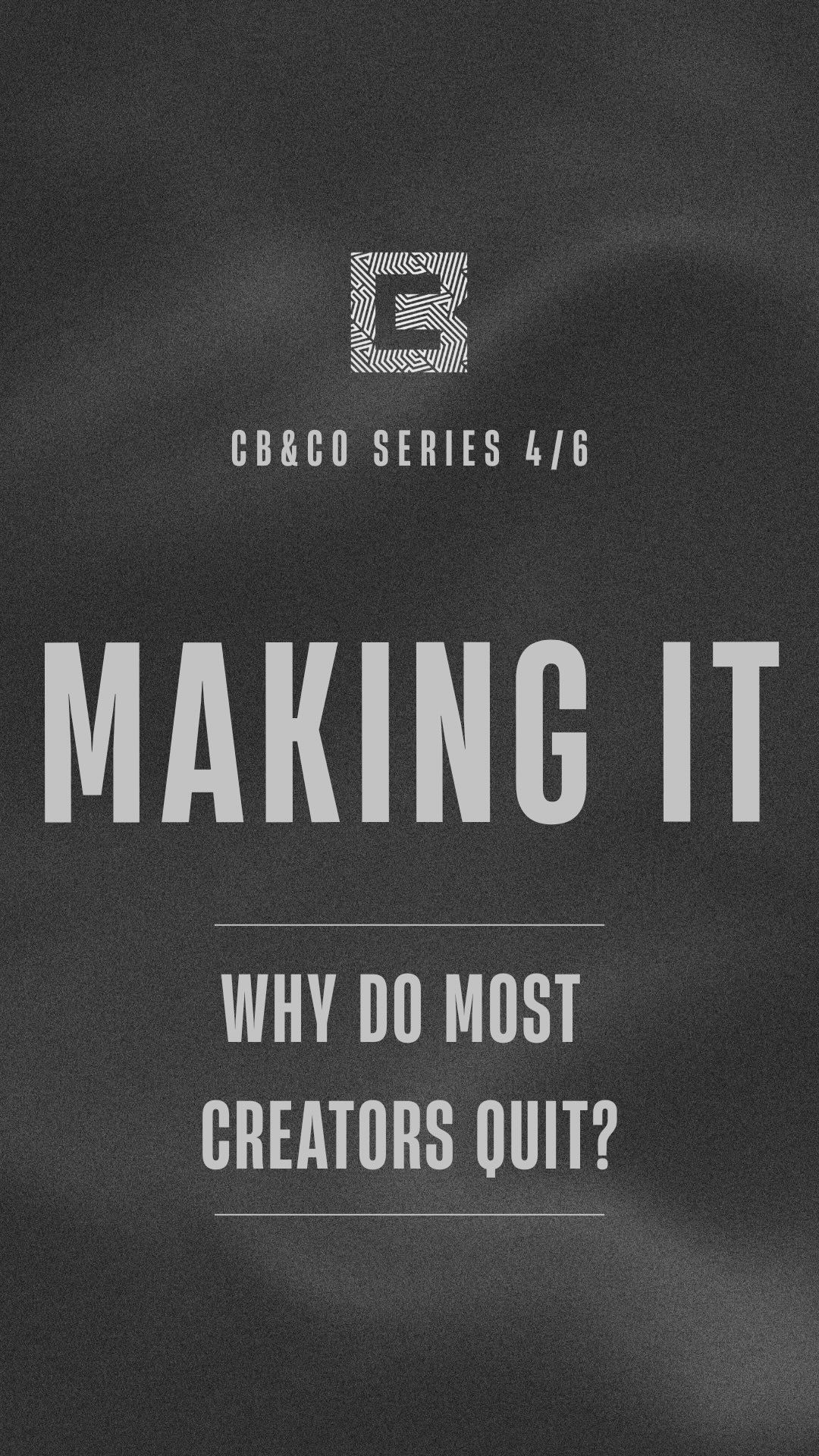 Making It 4/6: Why do most creators quit?
#MusicCreators #MusicIndustry #FearofSilence #CBCO