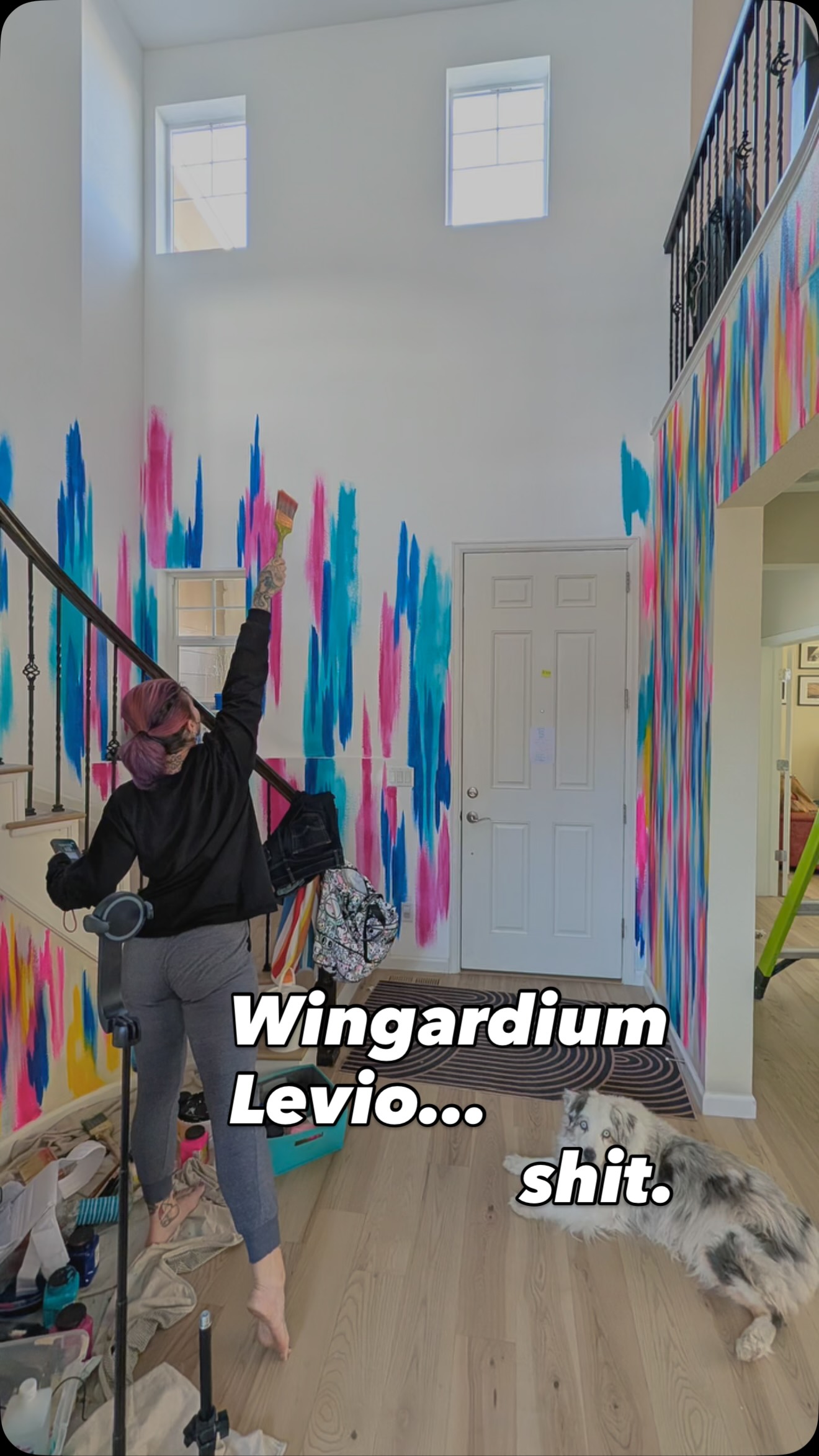 Ok, we picked up a new toy, because these 18ft ceilings are not fn around.