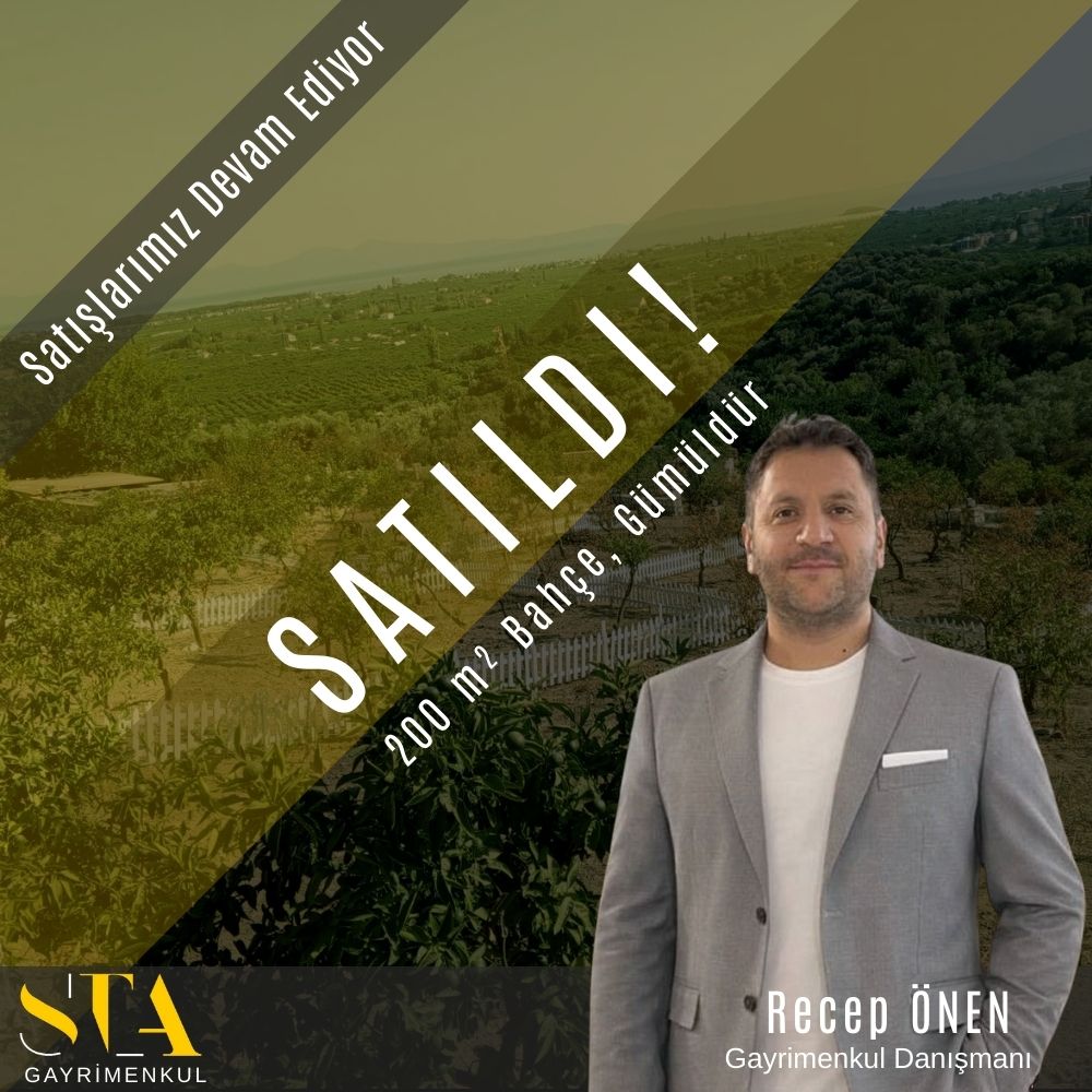 Tebrikler Recep ÖNEN!
Gümüldür deki 200 m² bahçemiz satılmıştır.
İlginize teşekkür ederiz.
Her Türlü Gayrimenkul alım, satım ve kiralama işleriniz için dm üzerinden bize ulaşabilirsiniz. #gümüldür #i̇zmi̇r #izmirgayrimenkul #STA