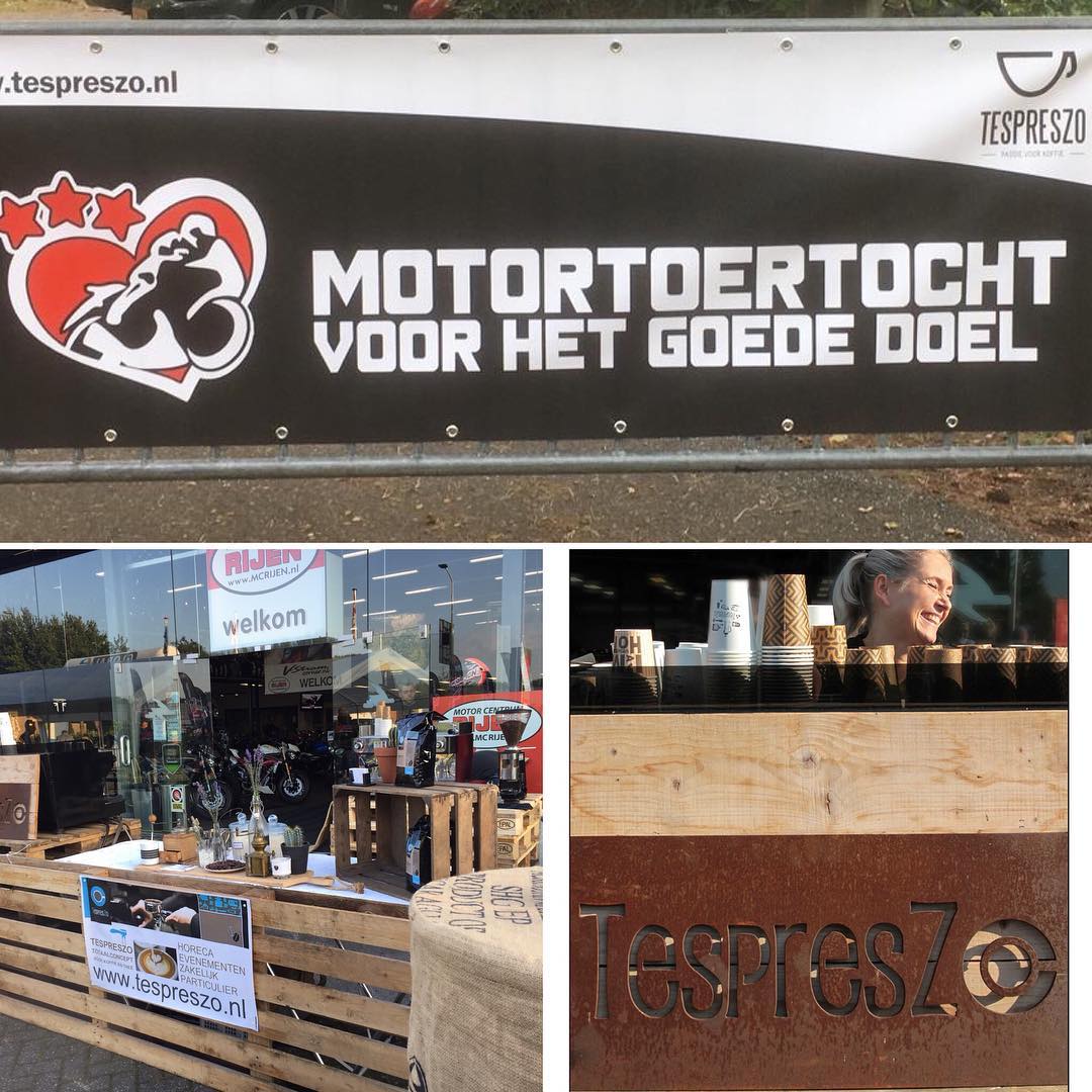 Morgen koffie zetten voor het goede doel.....Stichting Muziekids #motortoertochtvoorhetgoededoel #tespreszo #zoetenstout #zinin