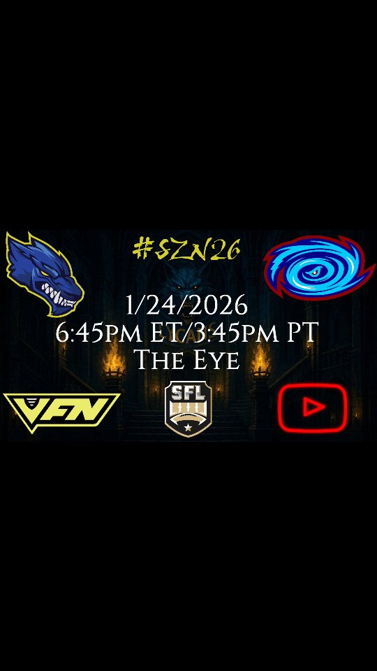 @simulationfl Week 1 GameDay
@losangeleslycans
@sfl_storm
š: 6:45pm ET/3:45pm PT
š: The Eye
š: (Virtual Football Network's YouTube Channel link in bio)
#MakeAnImpact #HowlAtTheMoon #LycAngeles #NewMoon #CTN #ChangeTheNarrative #Fortress #Evo9X #Szn26