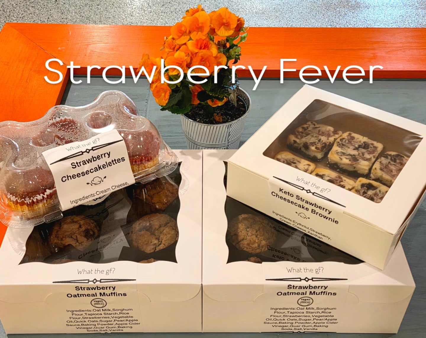 One order of some Strawberry Treats packed up and ready for pick up!! Put your order in on our website to take advantage of our 10%-15% discount on selected Strawberry Treats!
www.whatthegf.ca
#strawberrymuffins #strawberrytreats #strawberries #glutenfree #whatthegf
